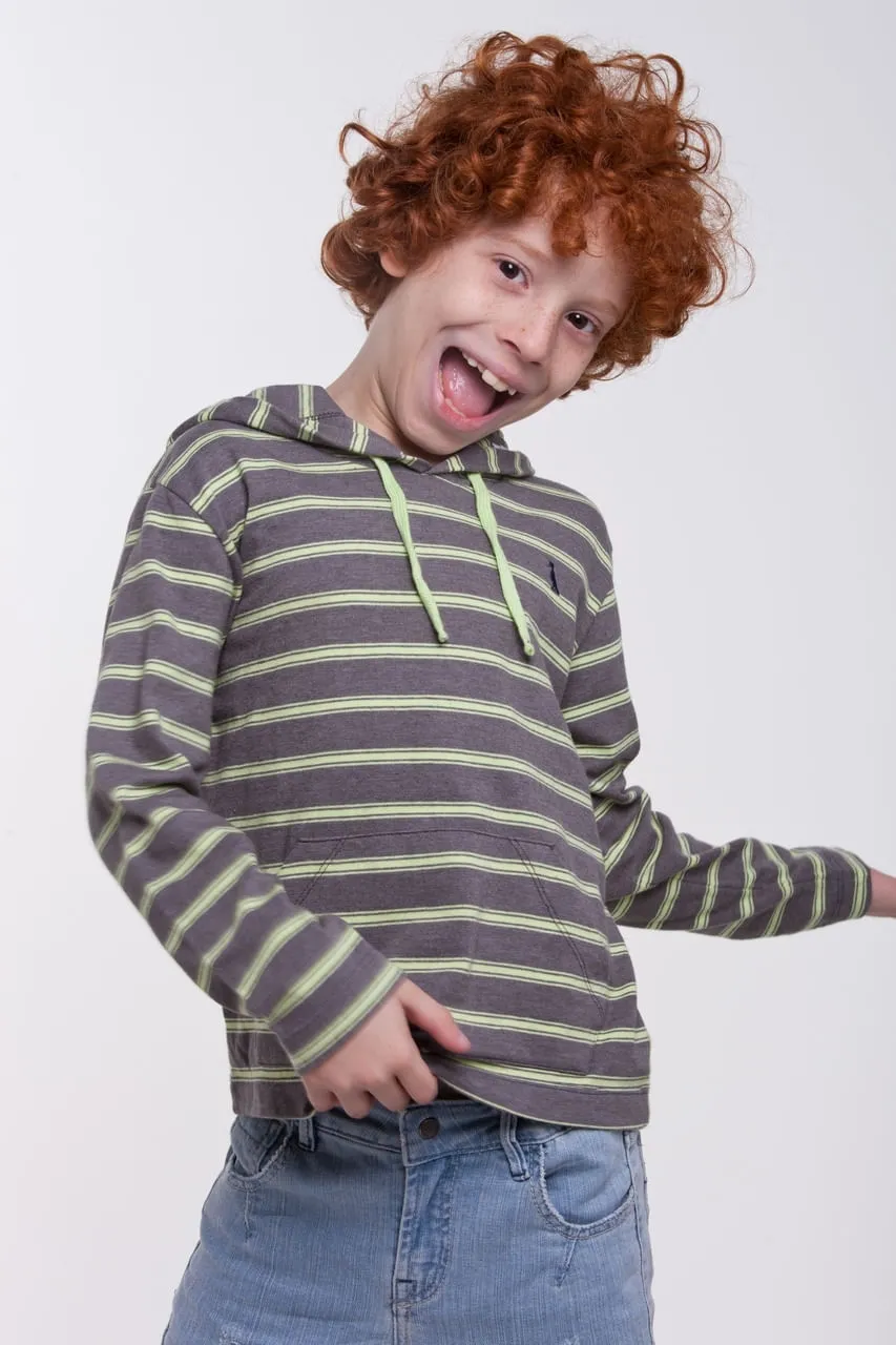 T-shirt Mini Hoodie Listrado Baden | Mini