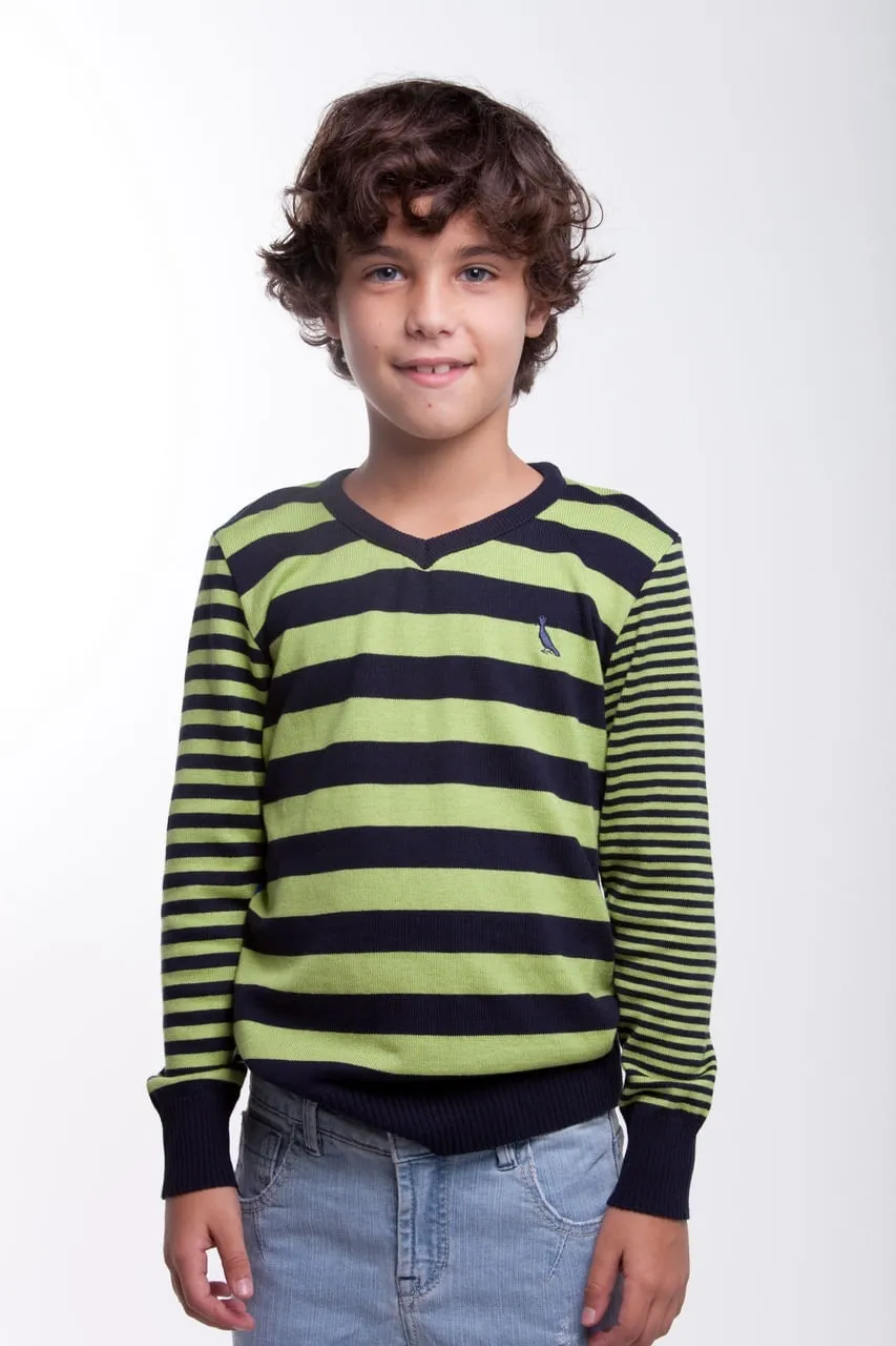 Sweater Mini Tricot Listras Variadas | Mini