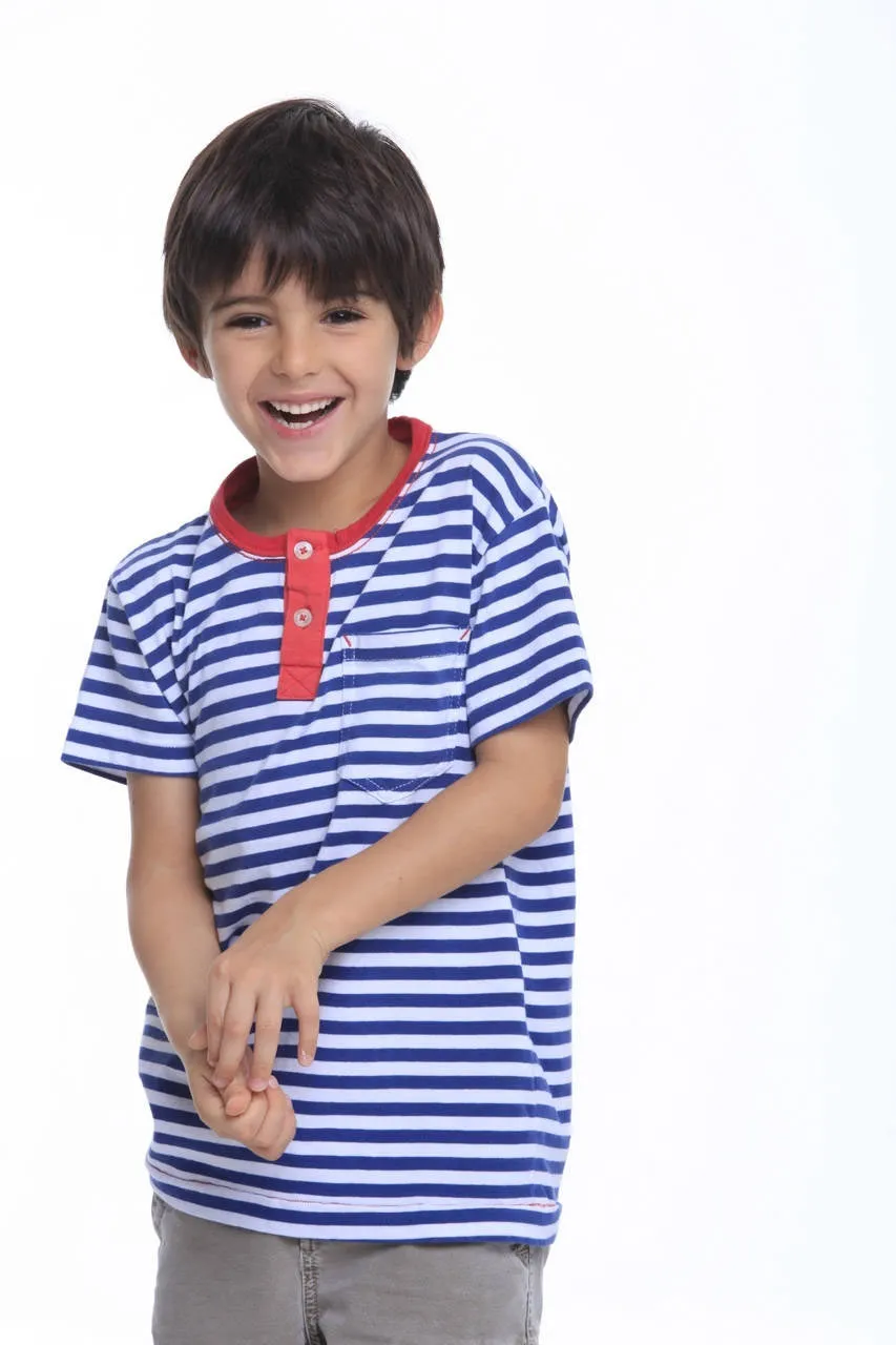 T-shirt Mini Listra Peitilho Color | Mini