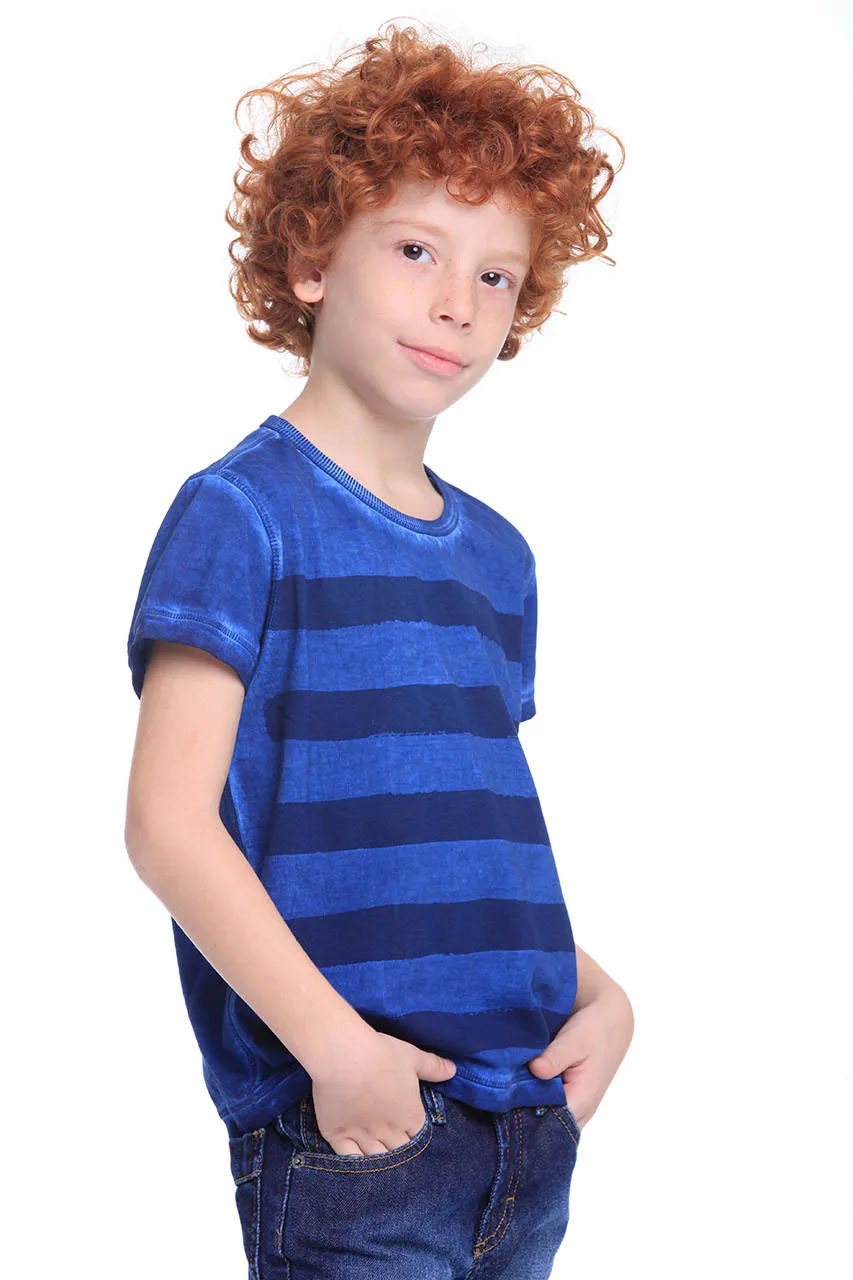 T-shirt Mini Navy Pocket Double Face | Mini