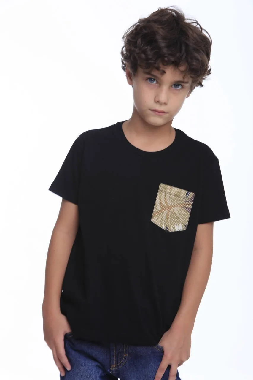 T-shirt Mini Pocket Floral Poá | Mini