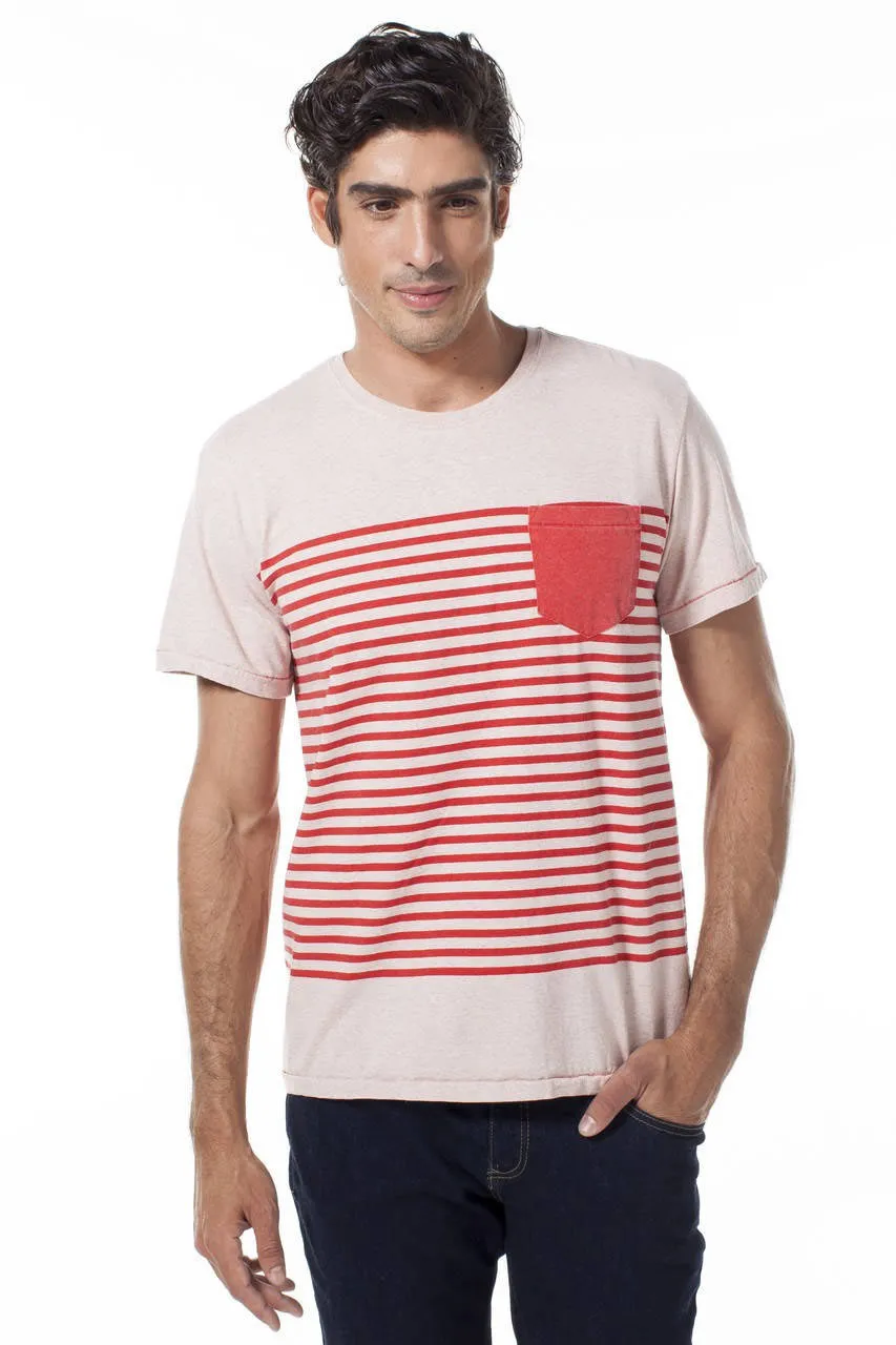 T-SHIRT MELANGE STRIPE