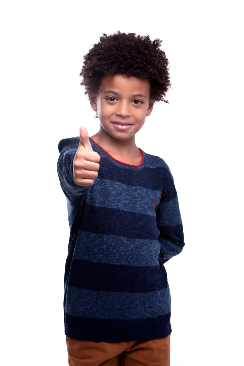 Tricô Mini Careca Listrado Rugby | Mini