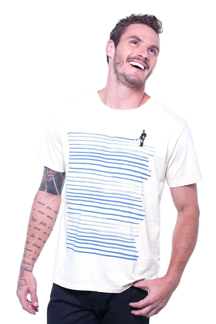 T-SHIRT LISTRADO DO PINTOR