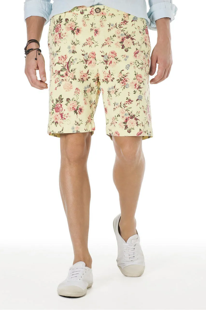 BERMUDA CASUAL CHINO SARJA FLOWER