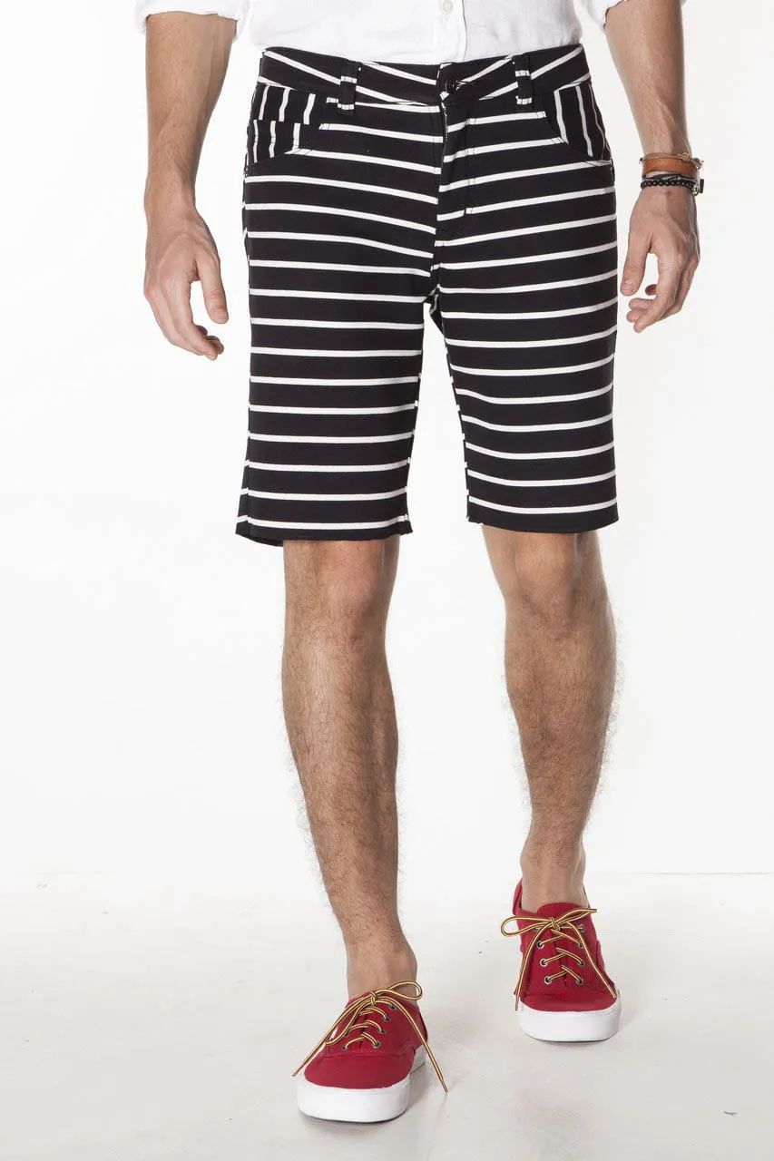 BERMUDA MOLETON LISTRADO FLAT