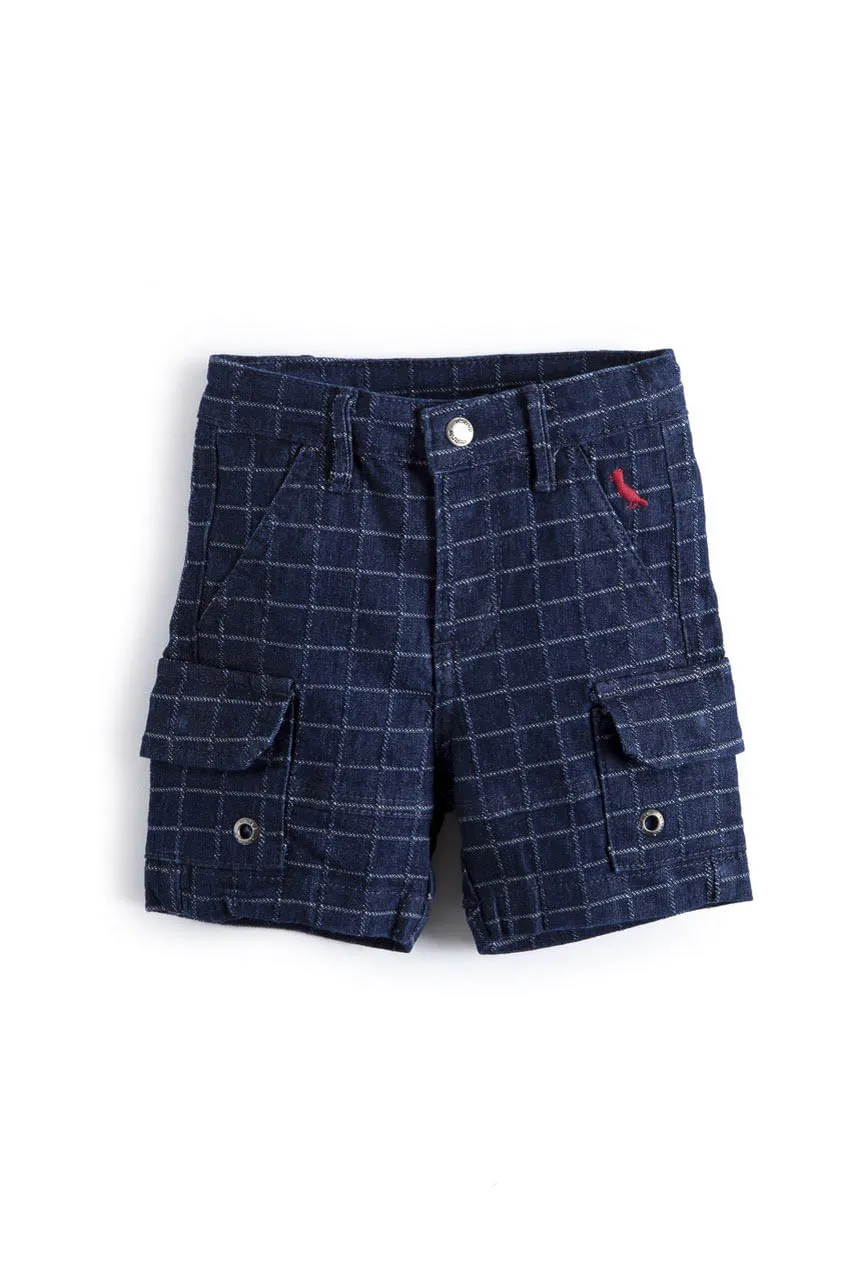 Bermuda Bb Army Xadrez Indigo | Mini