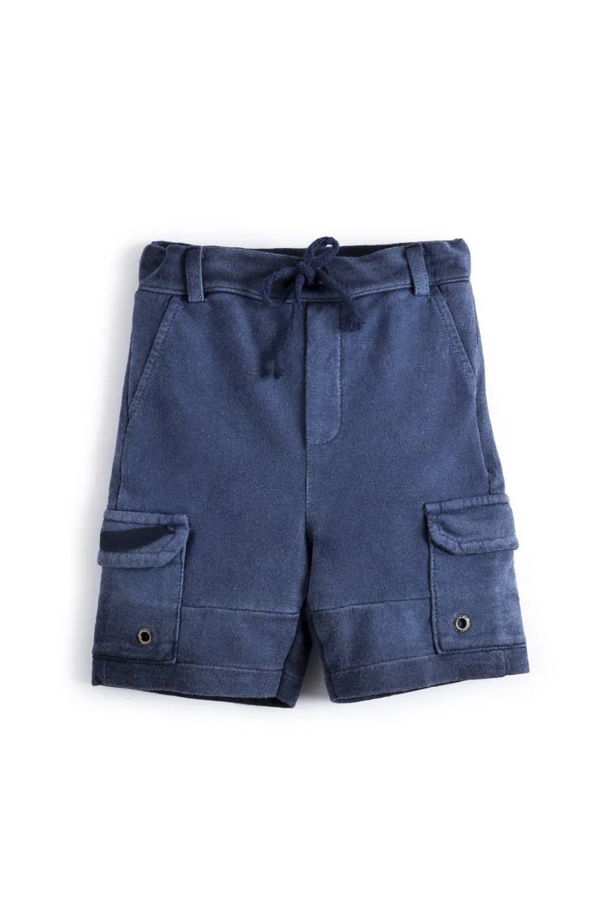 Bermuda Bb Army Moletinho Indigo | Mini