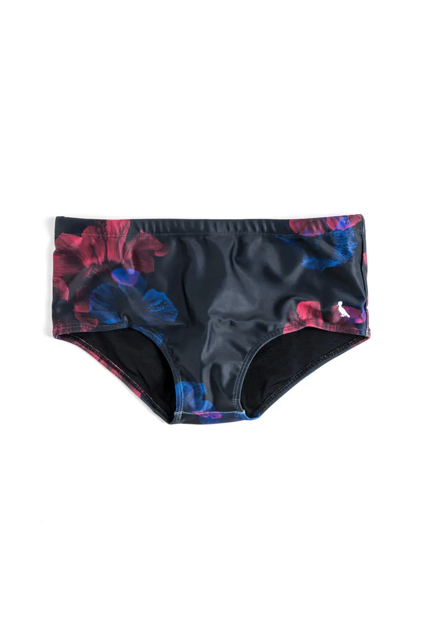 SUNGA ESTAMPADA FLORAL NEON