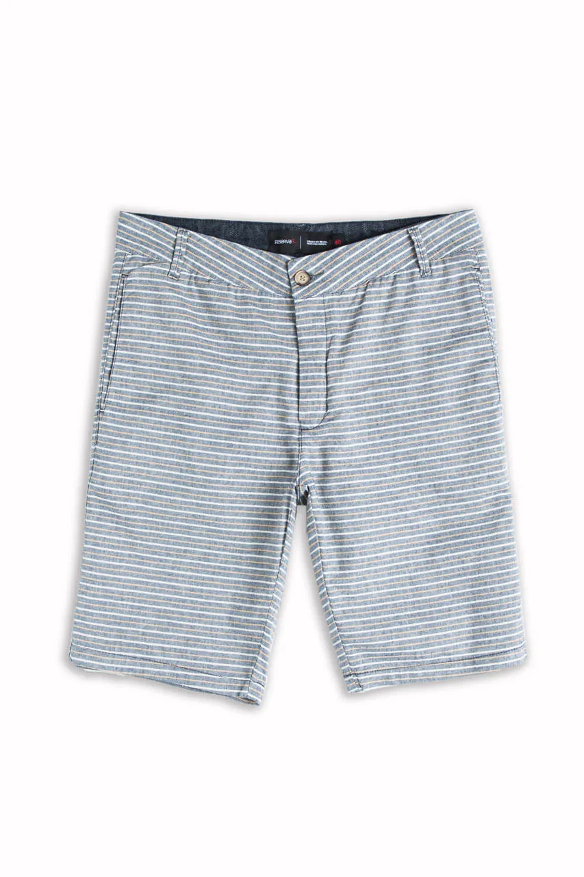 BERMUDA CASUAL LISTRAS INDIGO