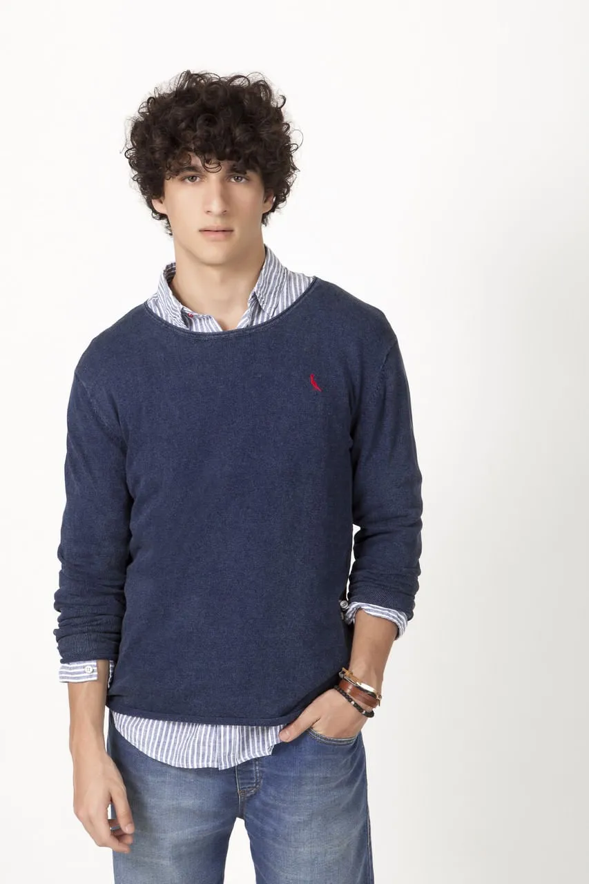 SUETER LEVE A FIO INDIGO