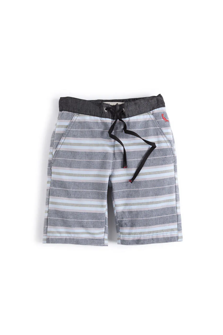 Bermuda Mini Casual Relax Listras Black | Mini