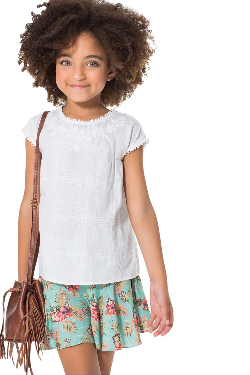 Bata Voil Bordada Menina | Mini