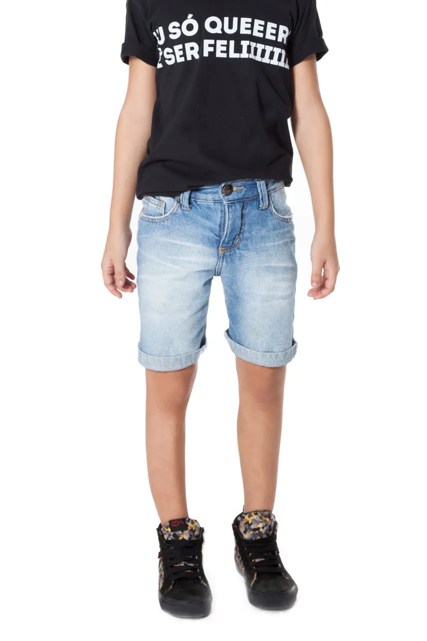 Bermuda Jeans Mini Pf Diamantina | Mini