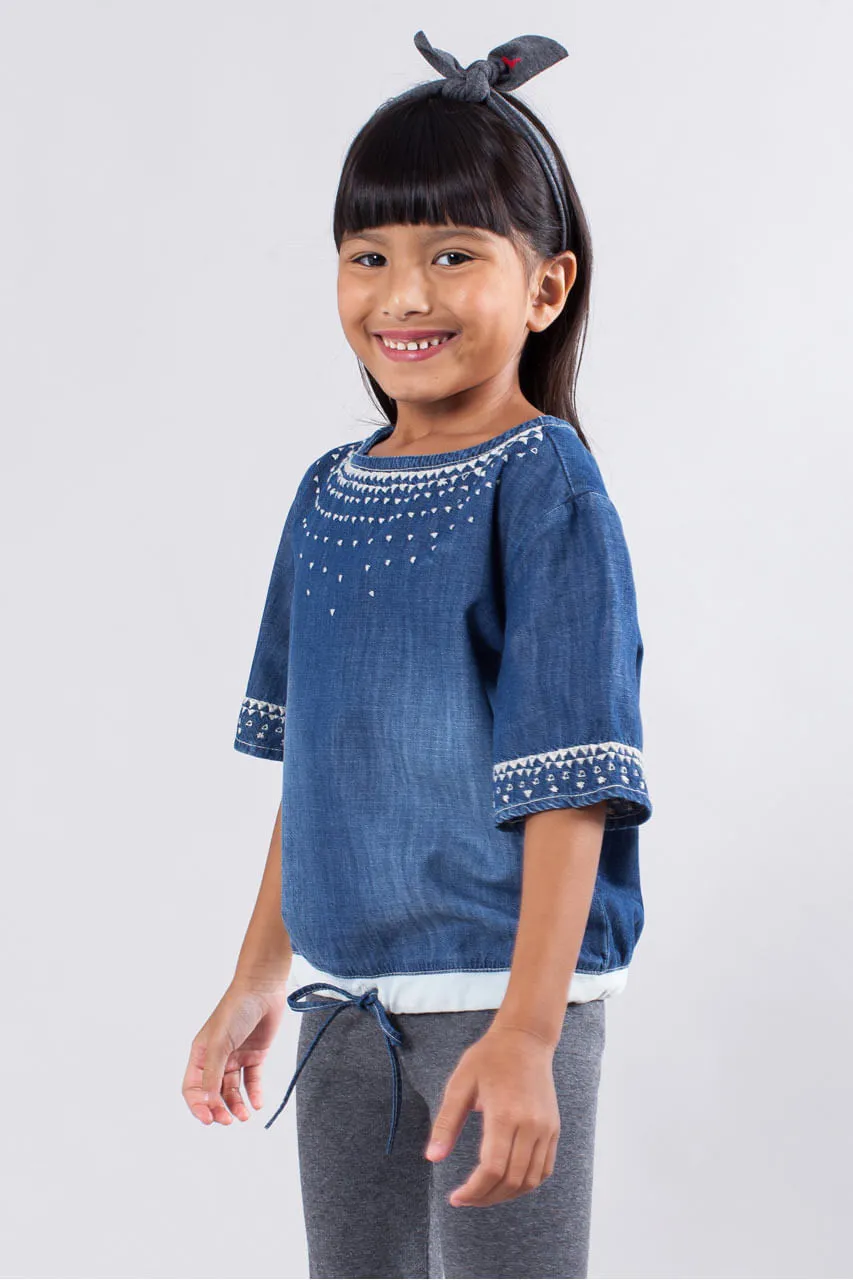 Bata Reserva Mini Jeans Bordada | Mini