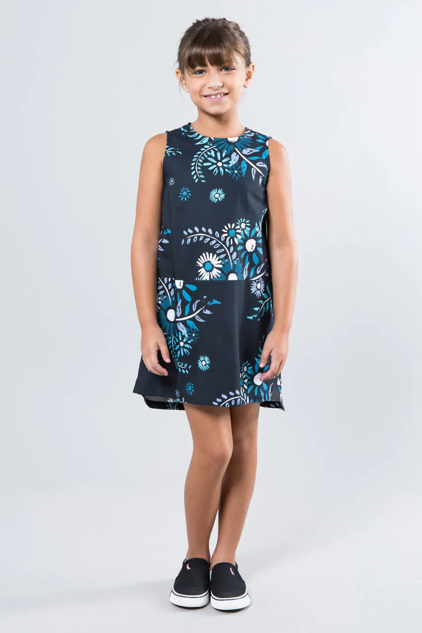 VESTIDO FLORAL TINTA RESERVA MINI