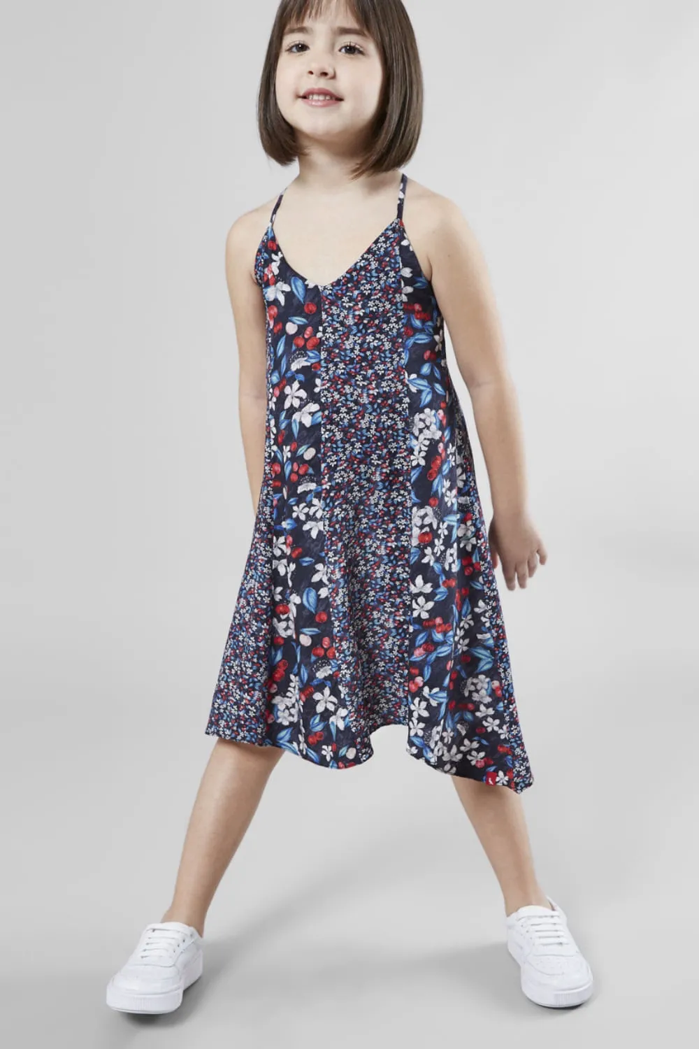 Vestido Reserva Mini Floral Navy