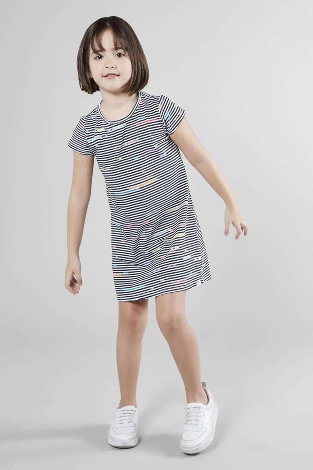 Vestido Reserva Mini Listra Manchada | Mini