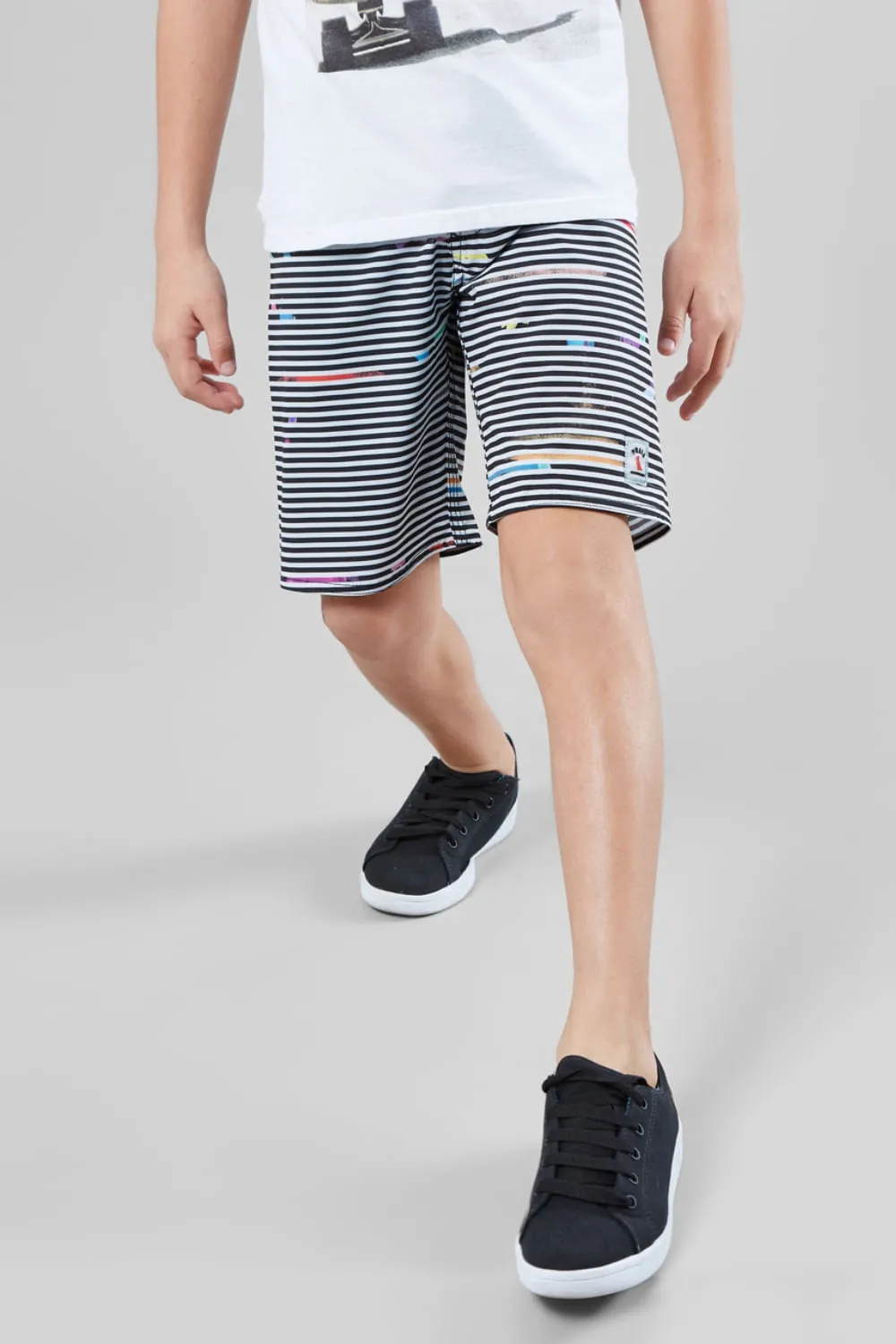 Bermuda de Praia Reserva Mini Listrado Manchado