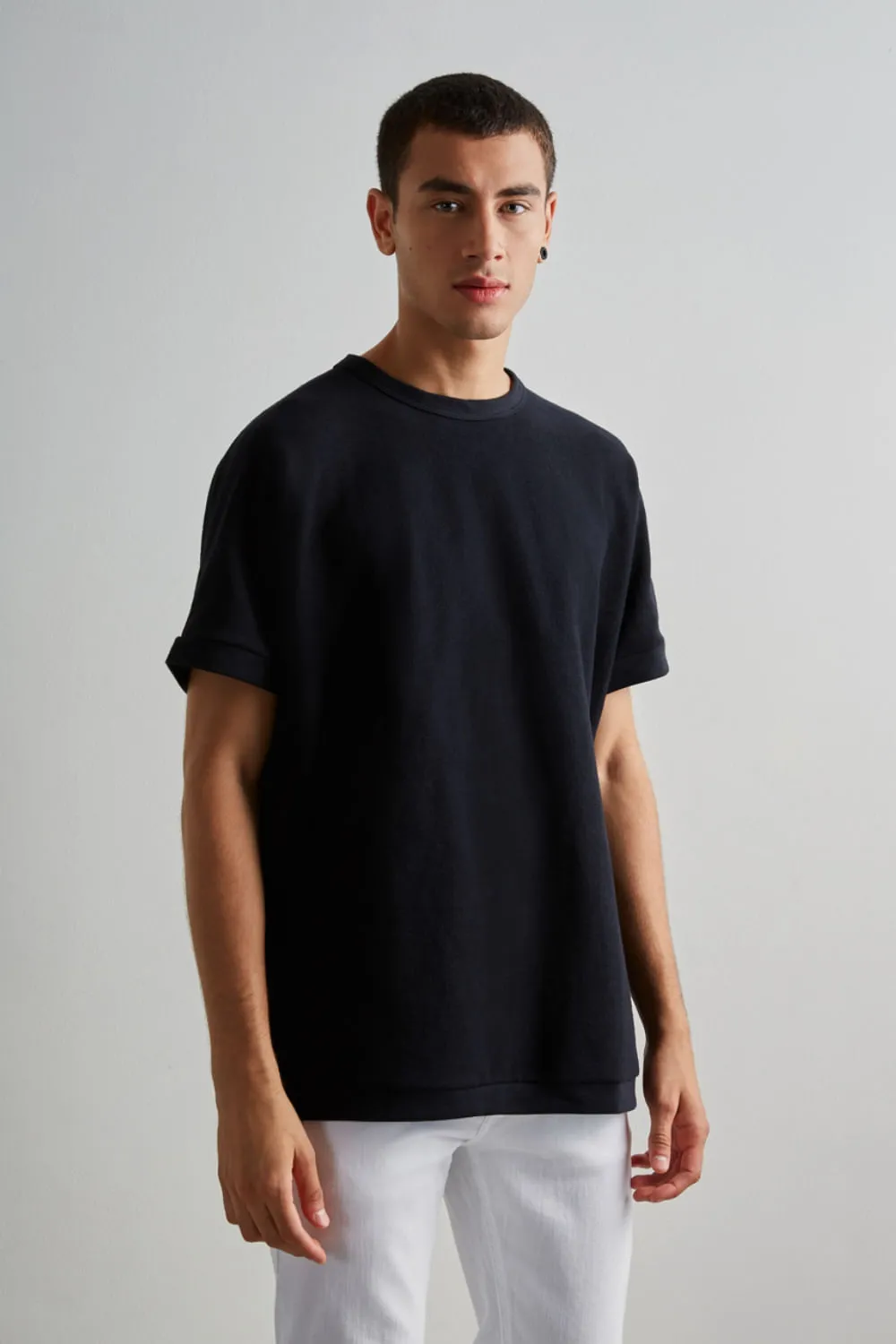 CAMISETA AMPLA GEOMÉTRICA SENPLO