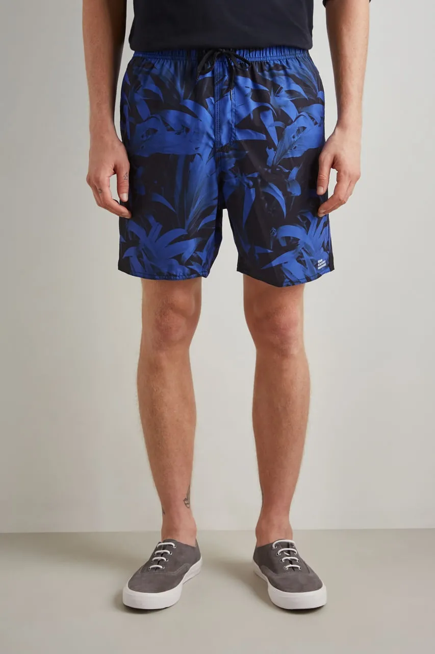 SHORT DE PRAIA ESTAMPADO FOLHAGE