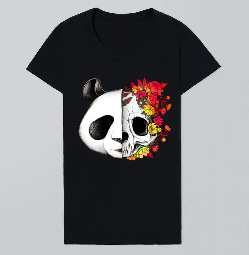 CAMISETA FEM PANDA SKULL ROCK