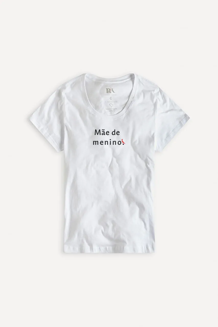 CAMISETA FEM ESTAMPADA MAE DE MENINO