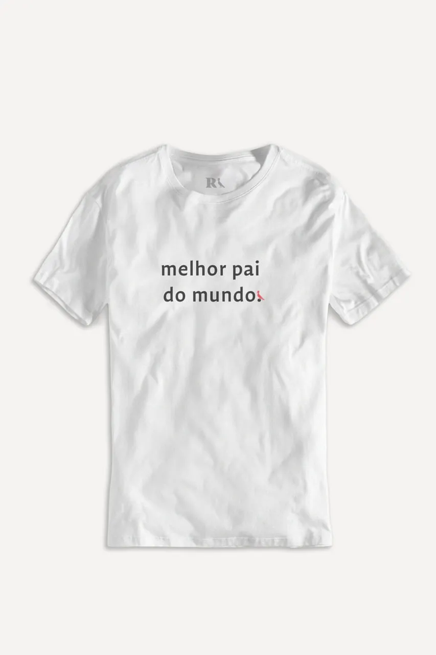 CAMISETA ESTAMPADA MELHOR PAI DO MUNDO
