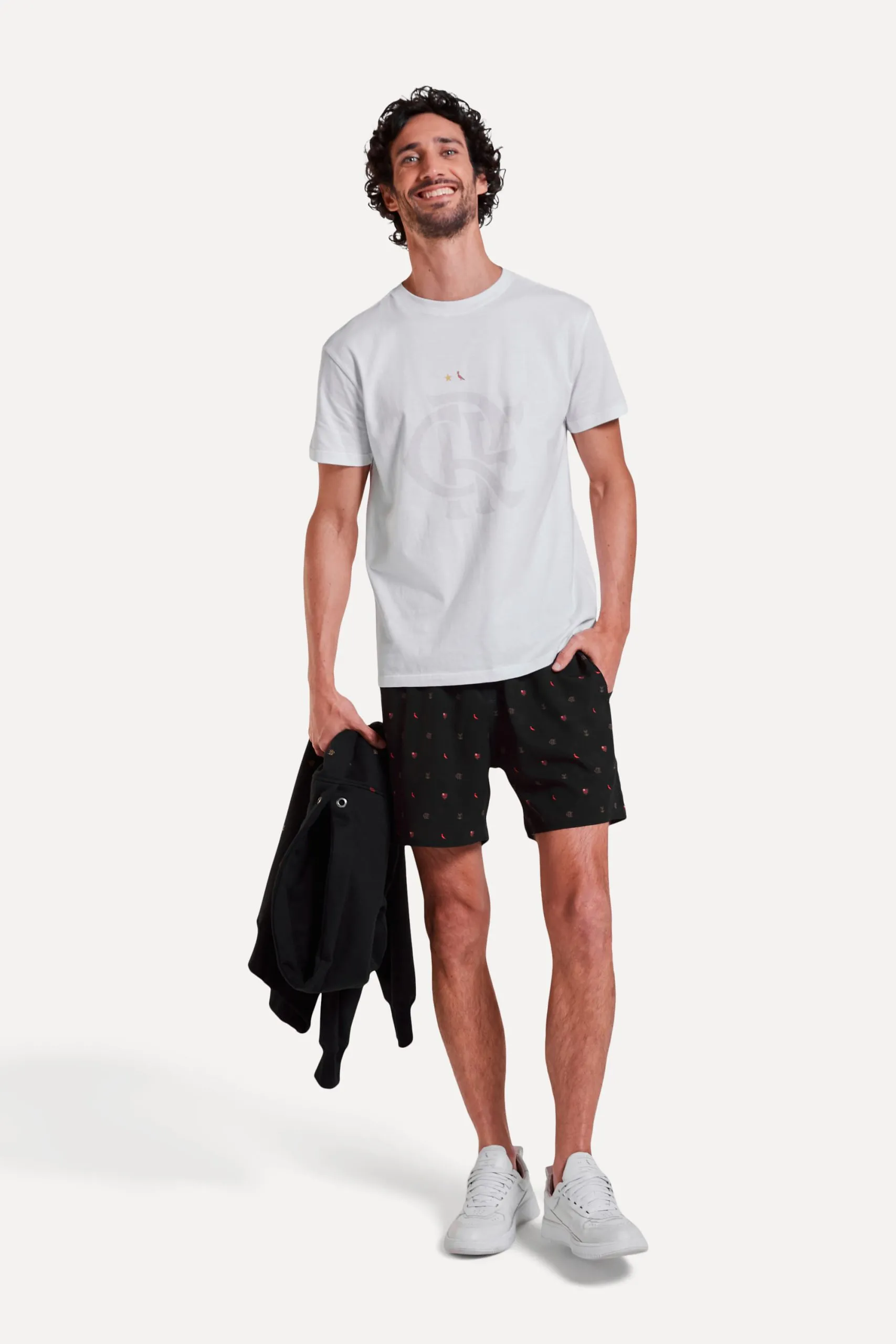 SHORT PRAIA FLAMENGO ESTAMPA CORRIDA