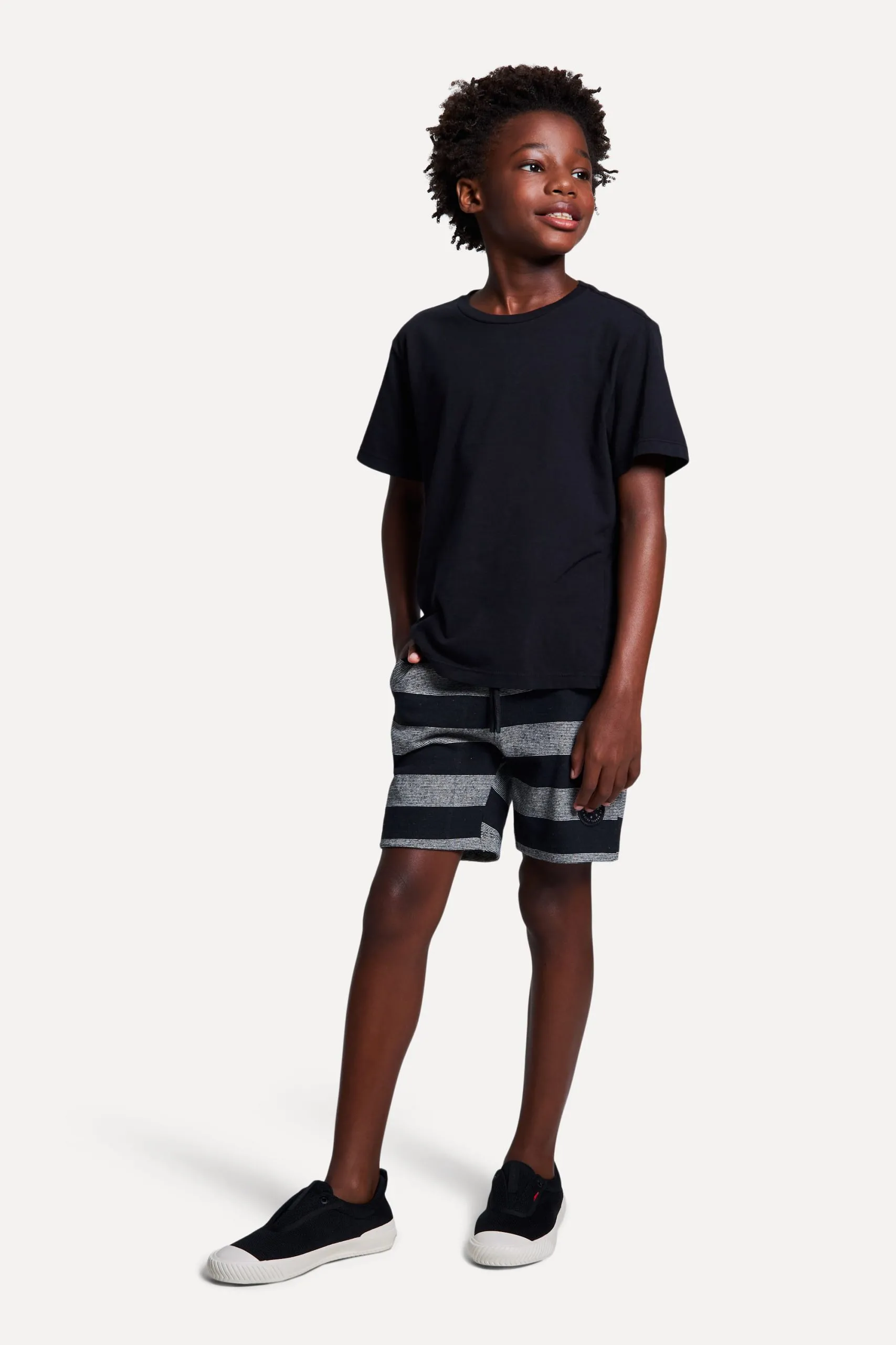 BERMUDA MINI MALHAO LISTRADO