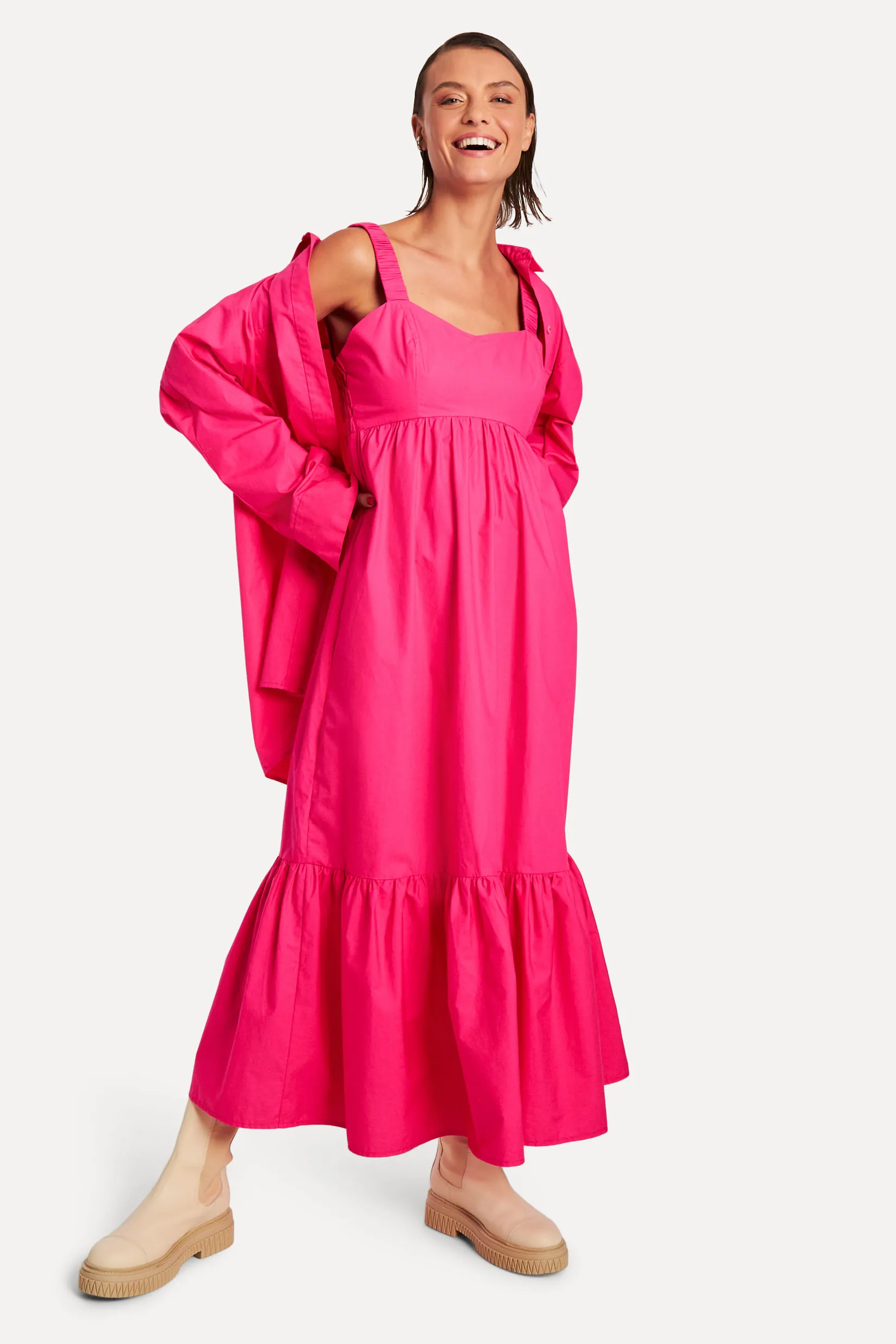 VESTIDO LONGO BABADO PAPER