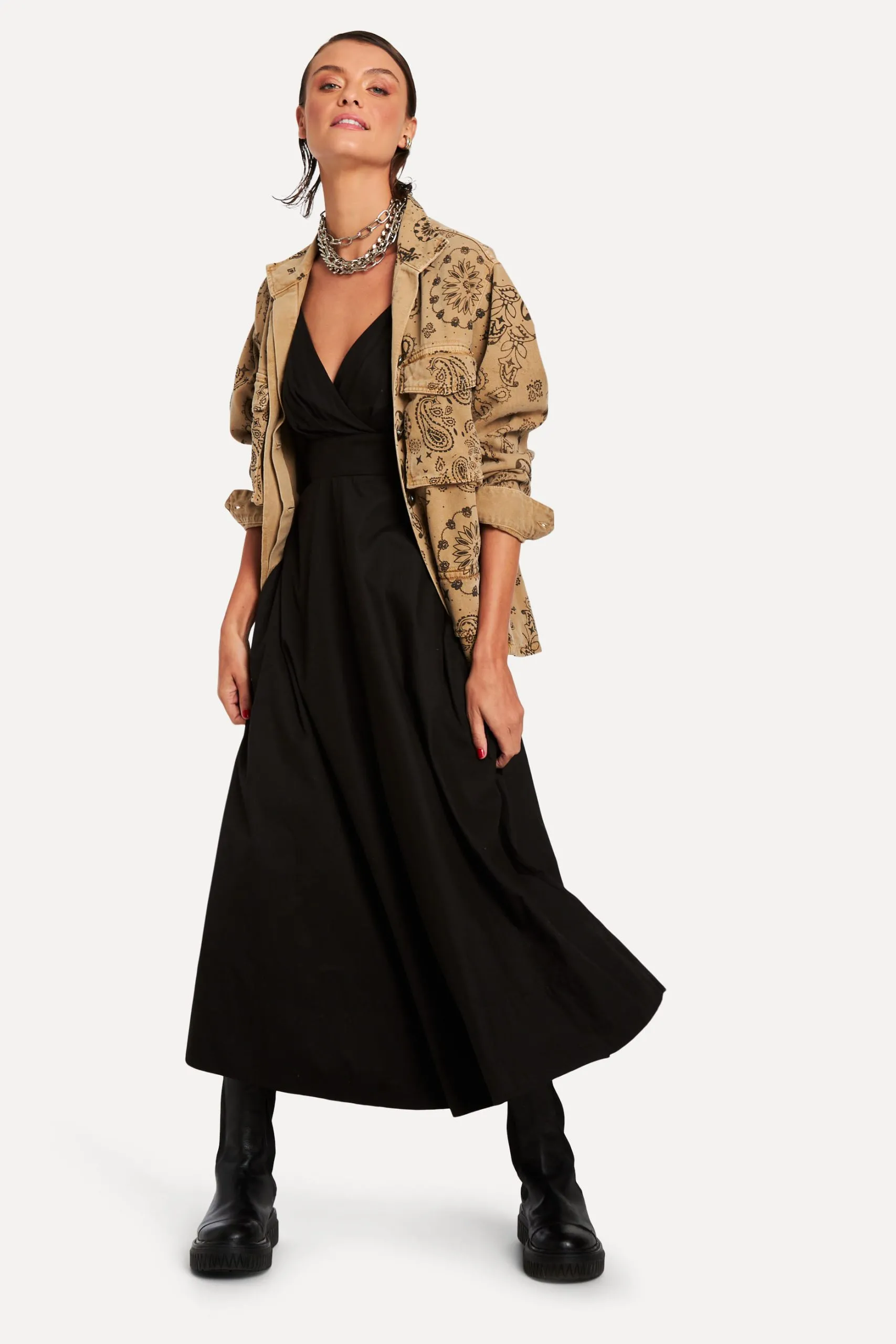 VESTIDO MIDI TRANSPASSE