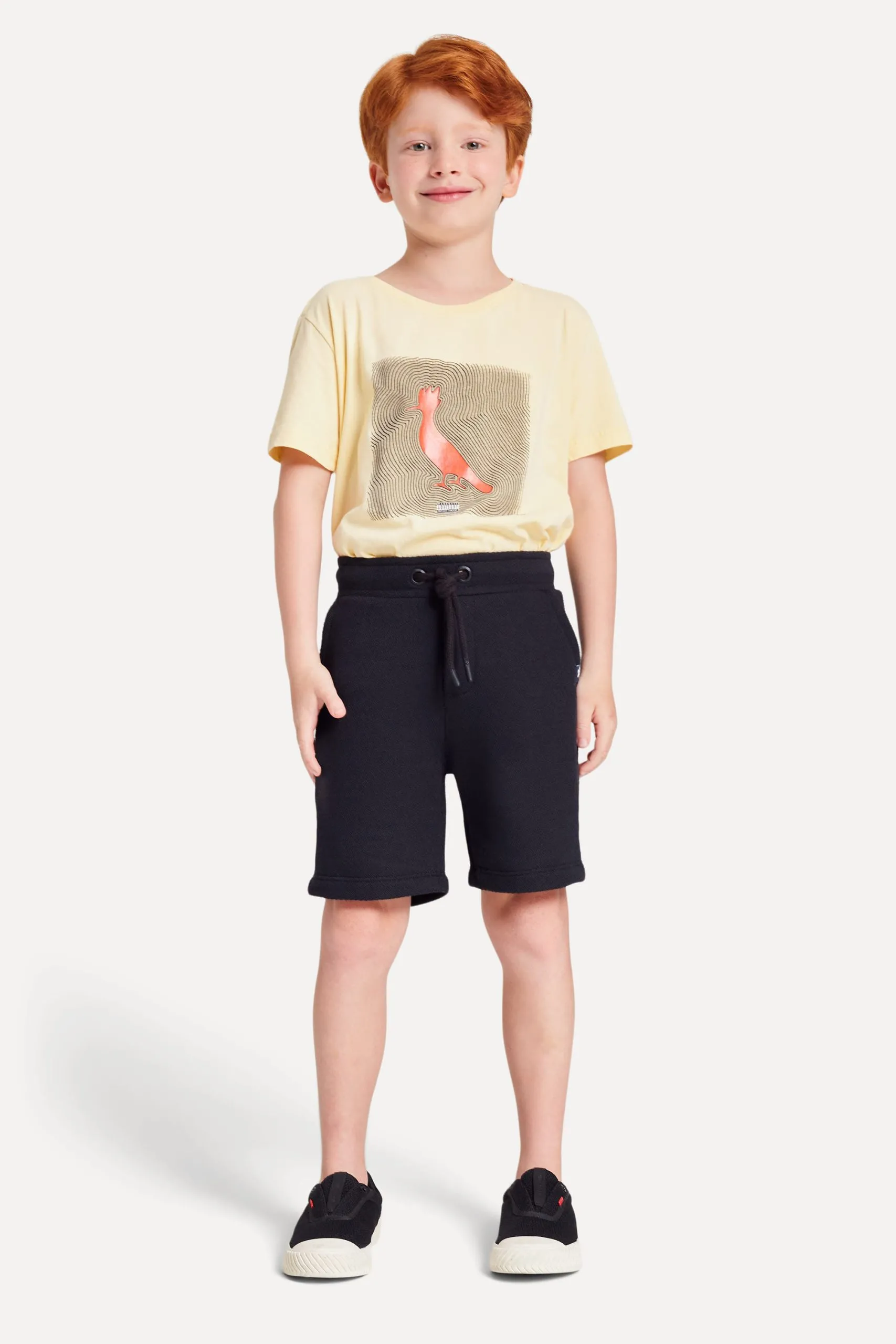 BERMUDA MINI MOLETOM BROOKLYN LISTRADO