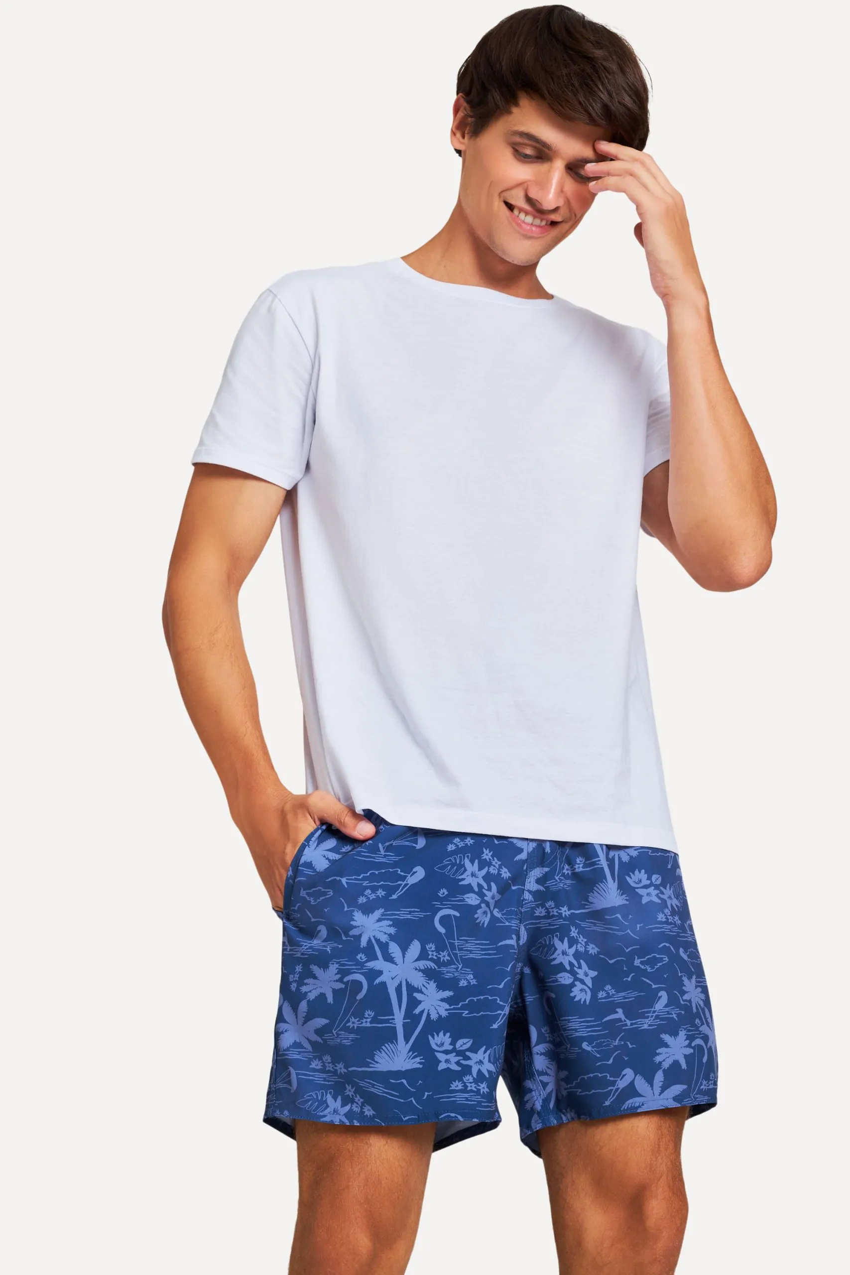 SHORT PRAIA ESTAMPADO ILHA BELA