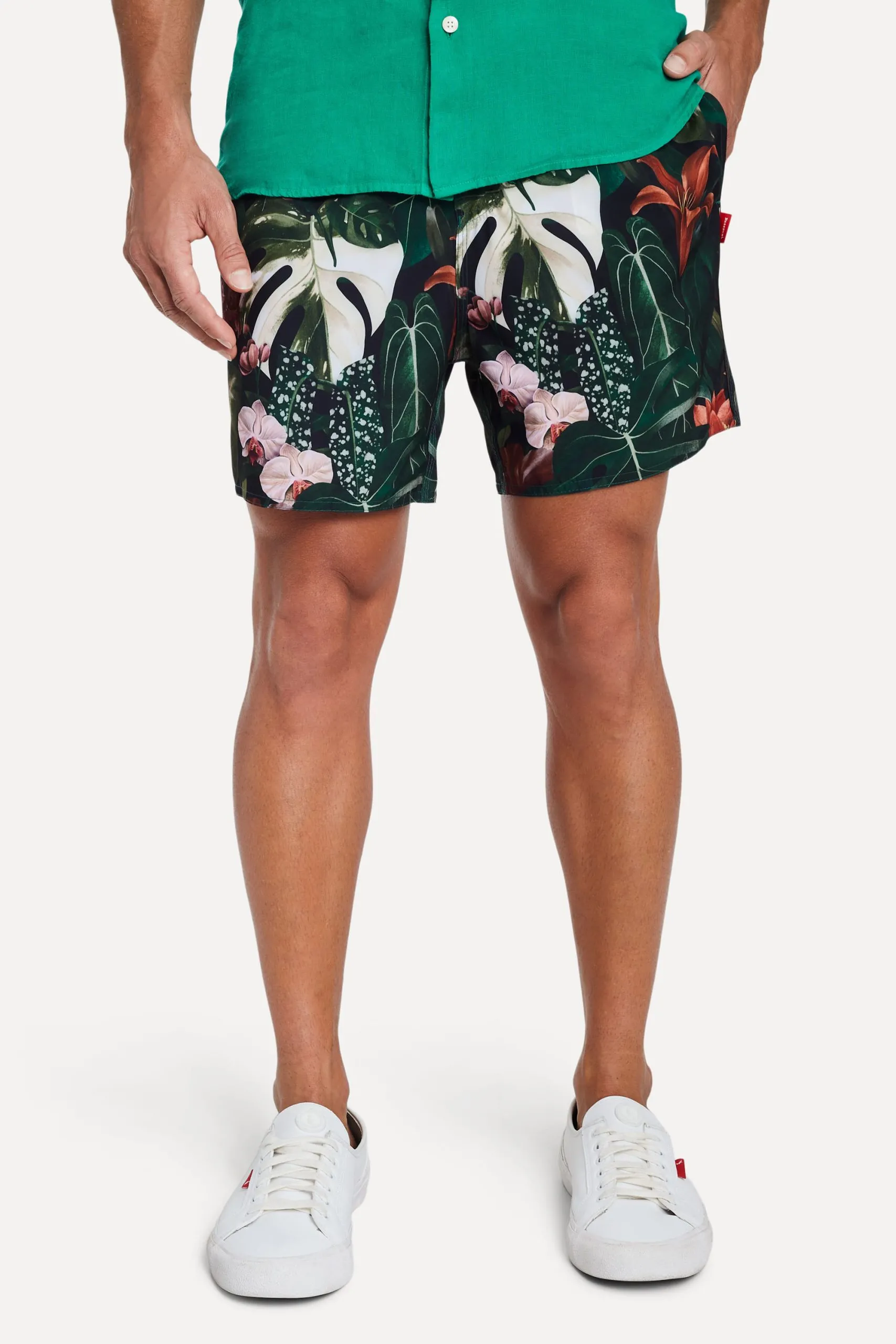 SHORT PRAIA ESTAMPADO JARDIM BOTANICO