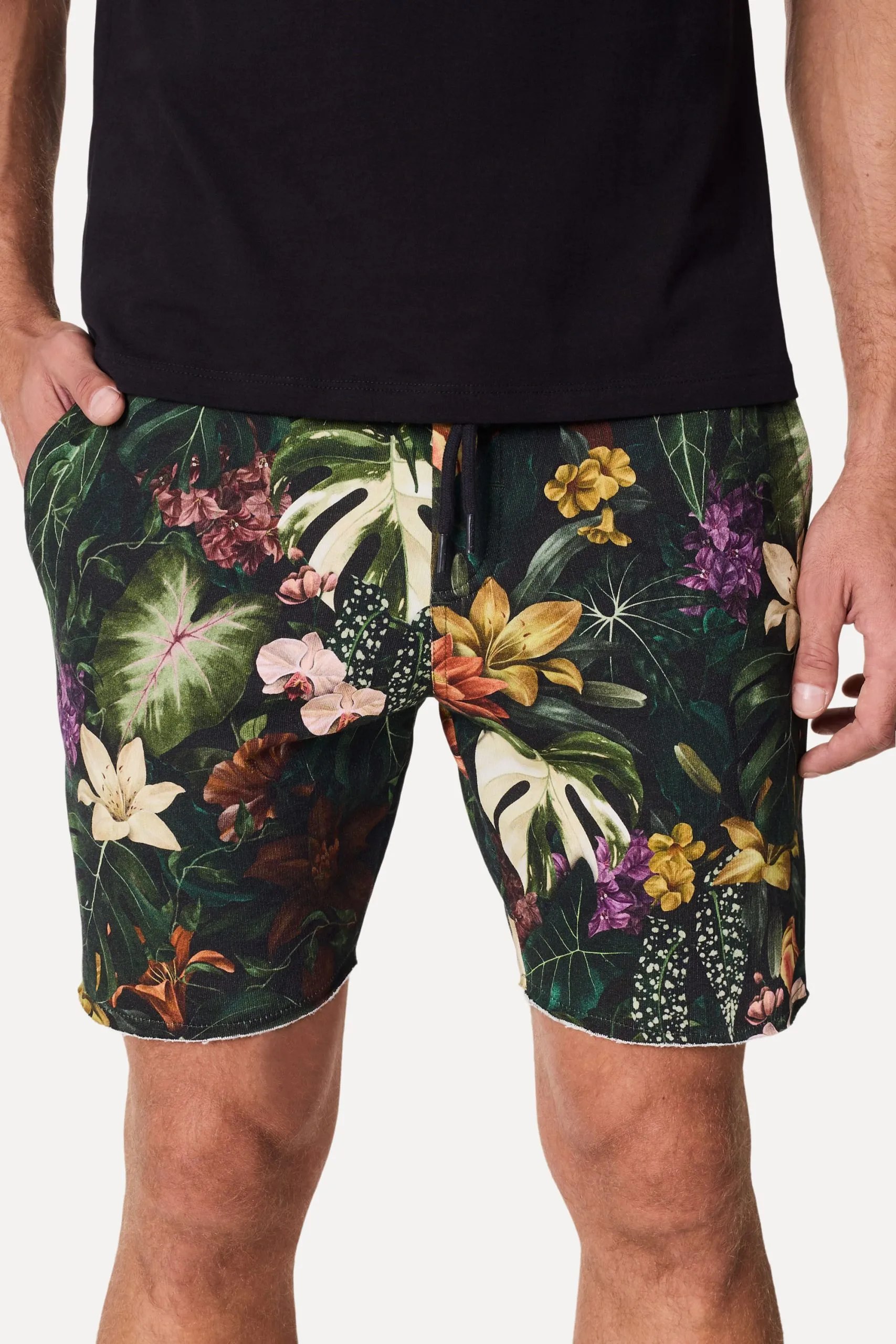 BERMUDA MOLETOM ESTAMPA JARDIM BOTANICO