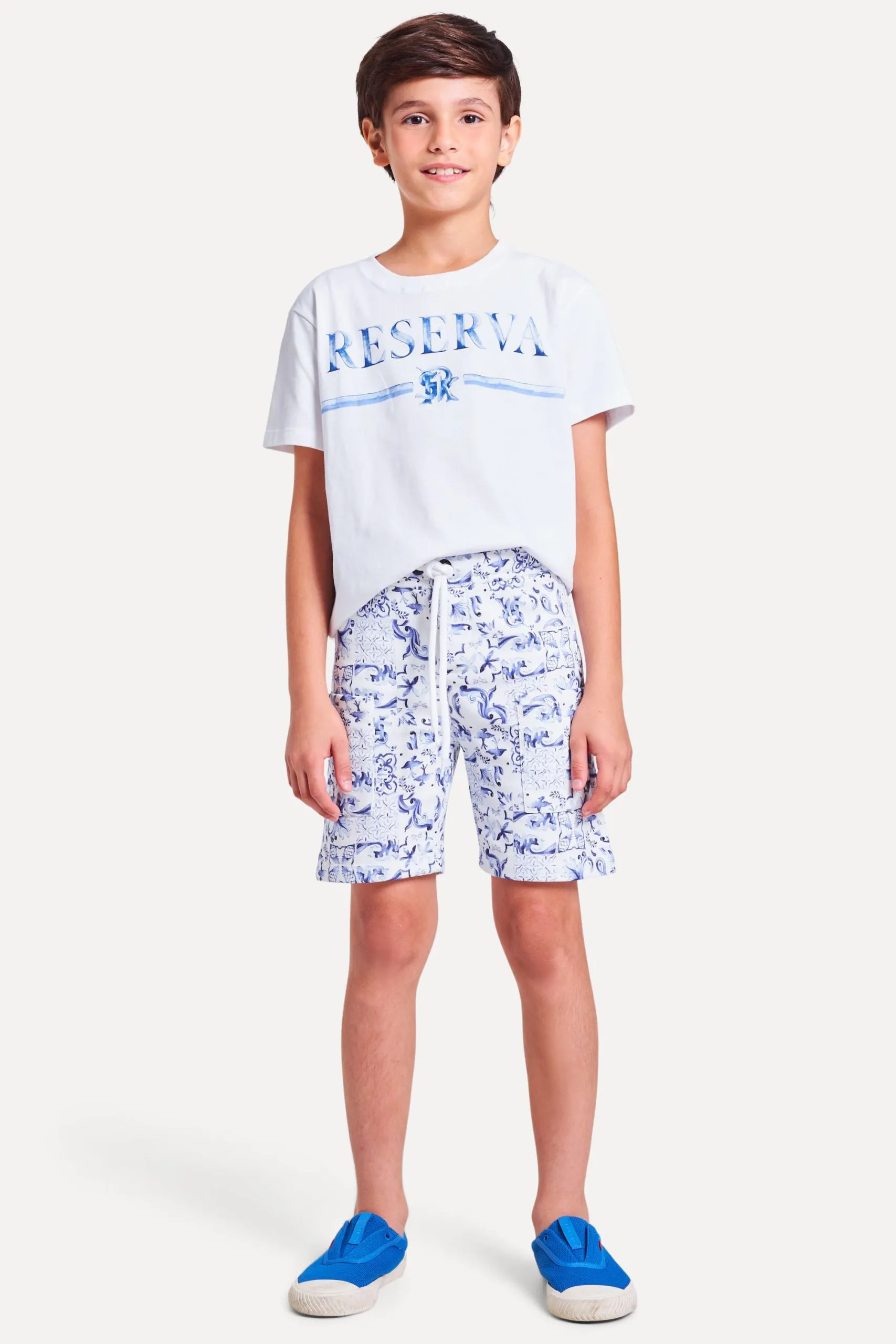 BERMUDA MINI MOLETOM AZULEJO