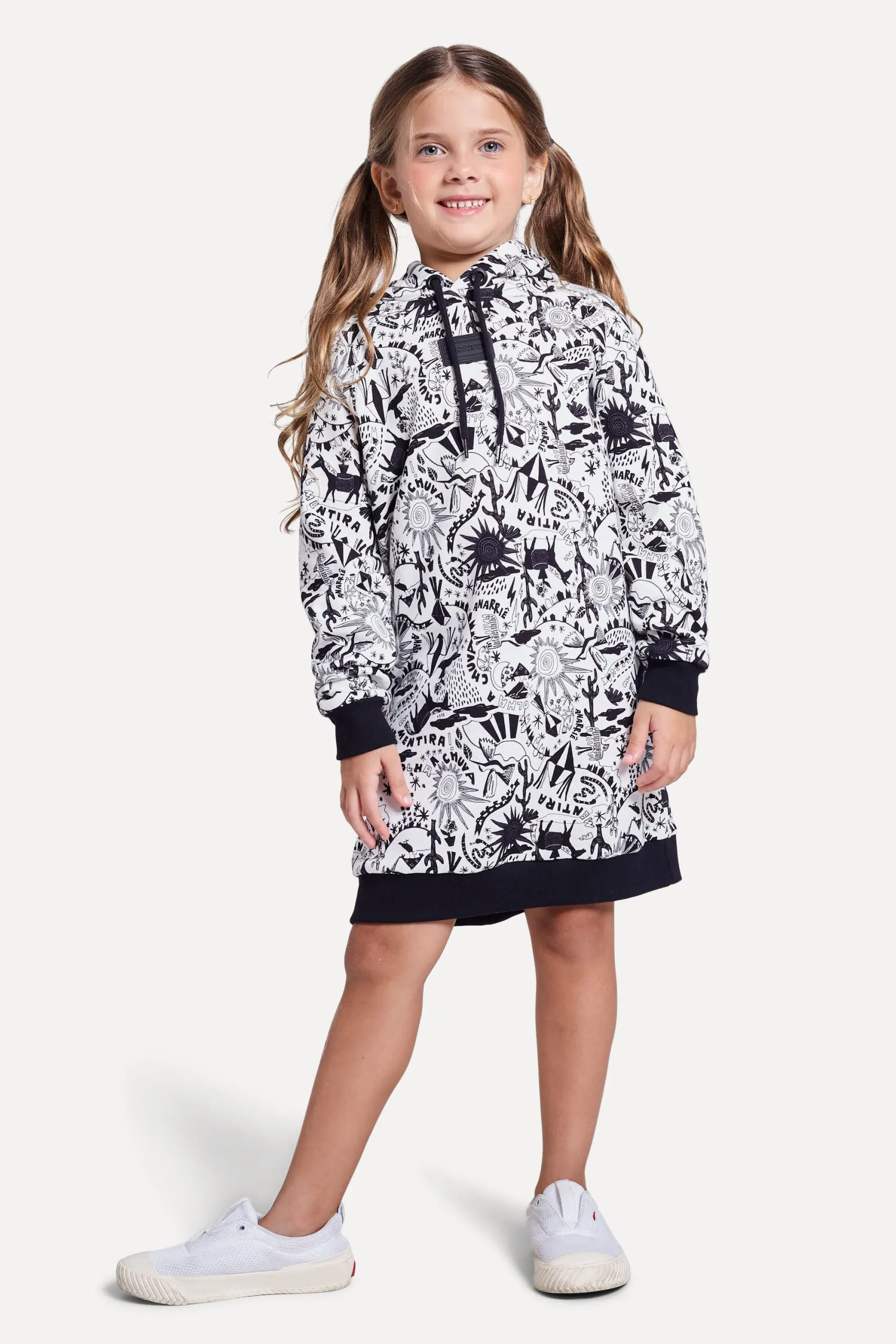 VESTIDO MENINA XILORESERVA P&B