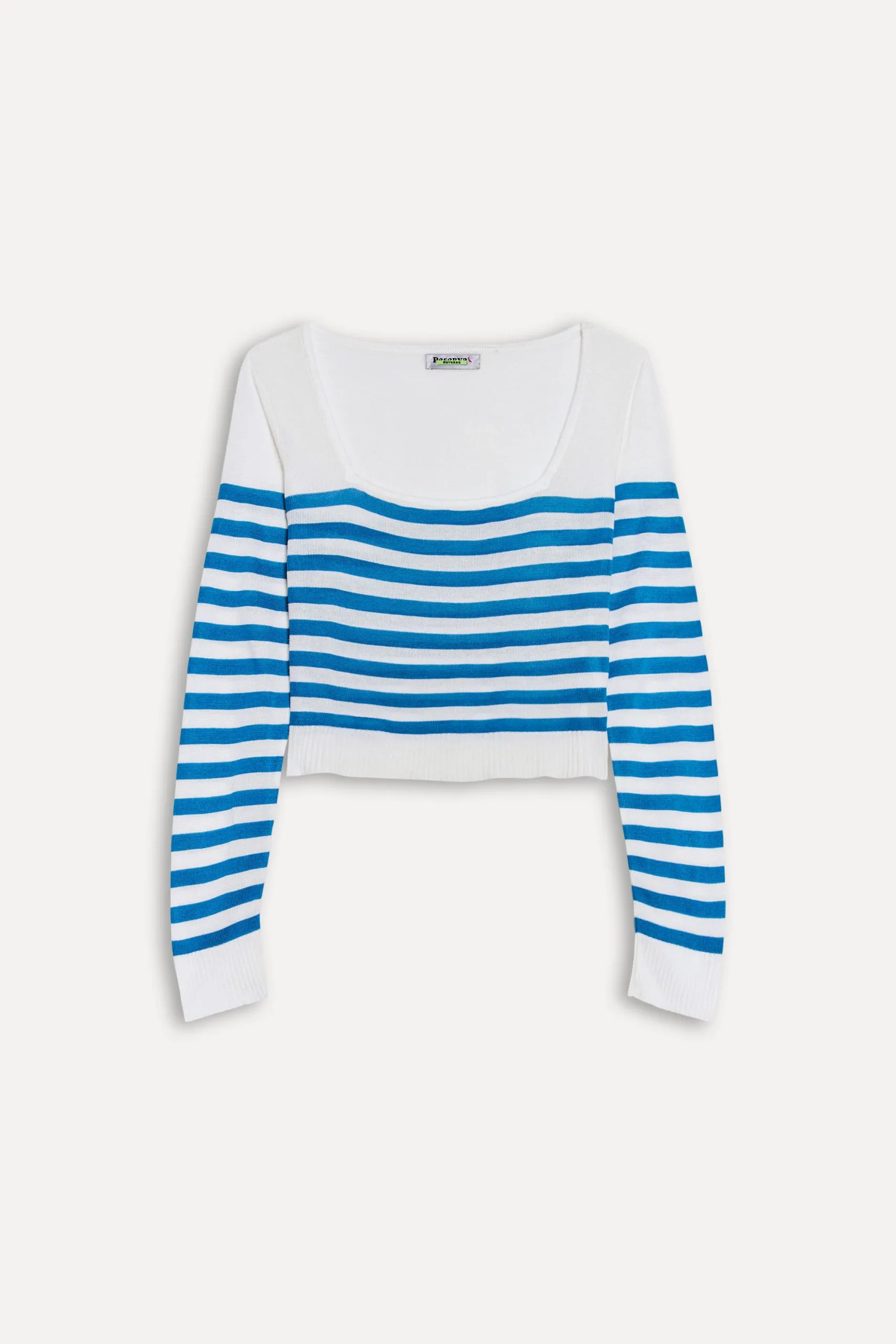 TOP TRICOT LISTRADO LONGA