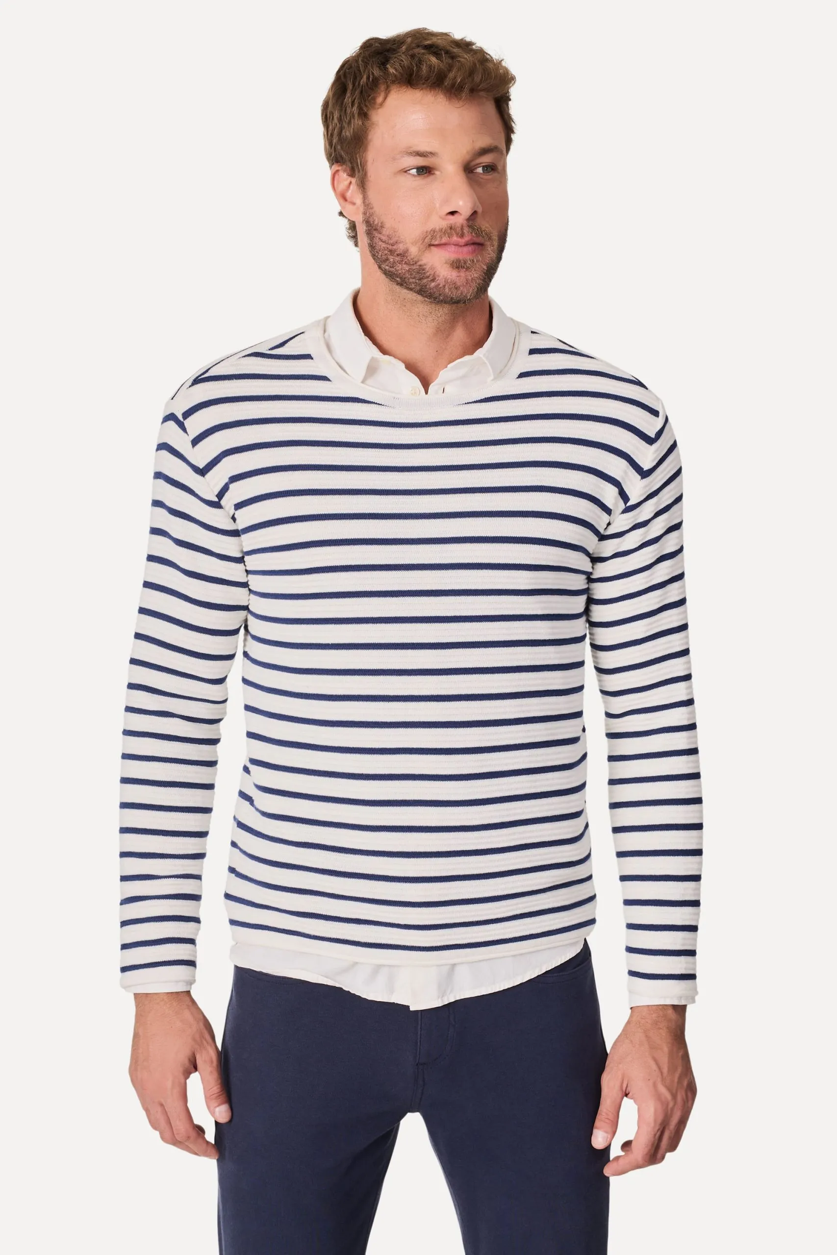 TRICOT NAVY GOLA CARECA