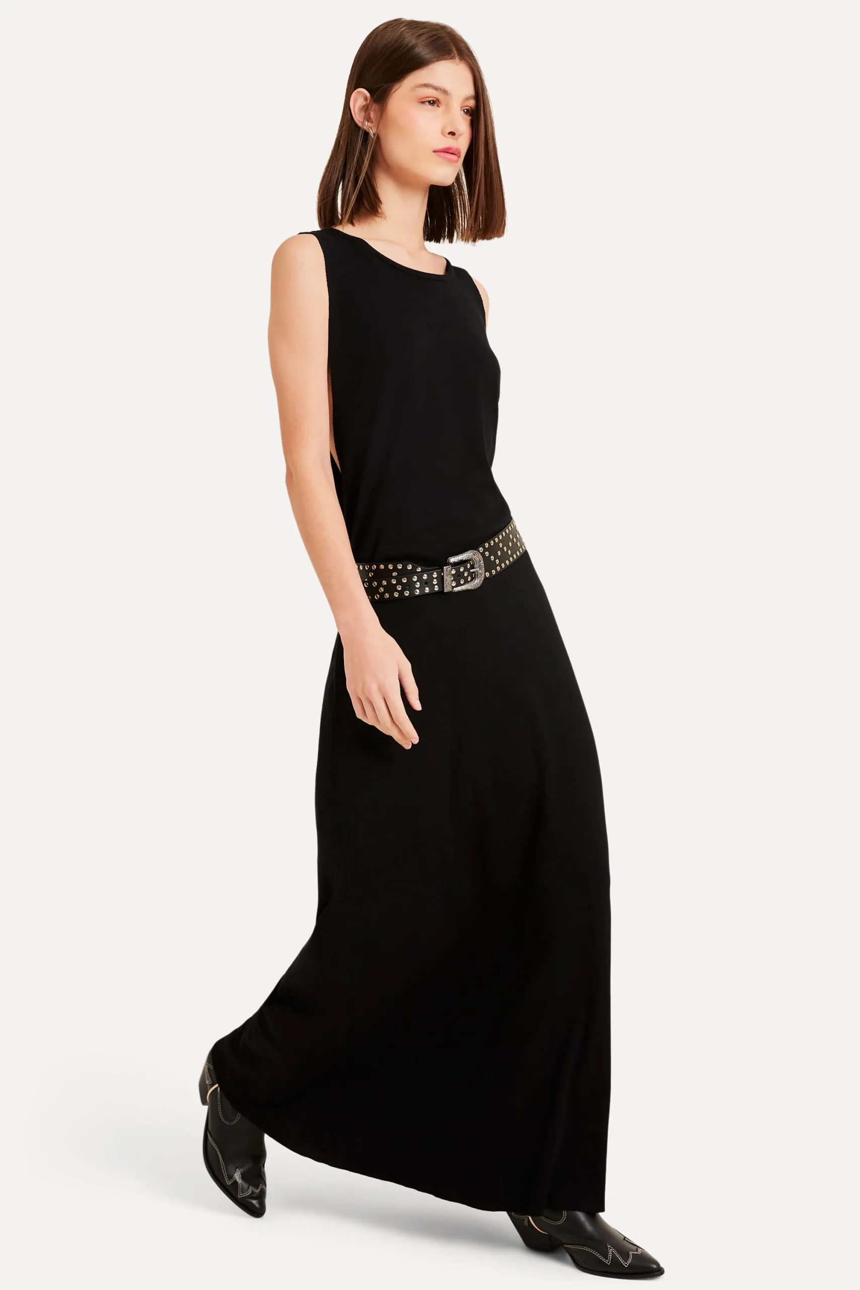 VESTIDO MALHA LONGO TORCAO