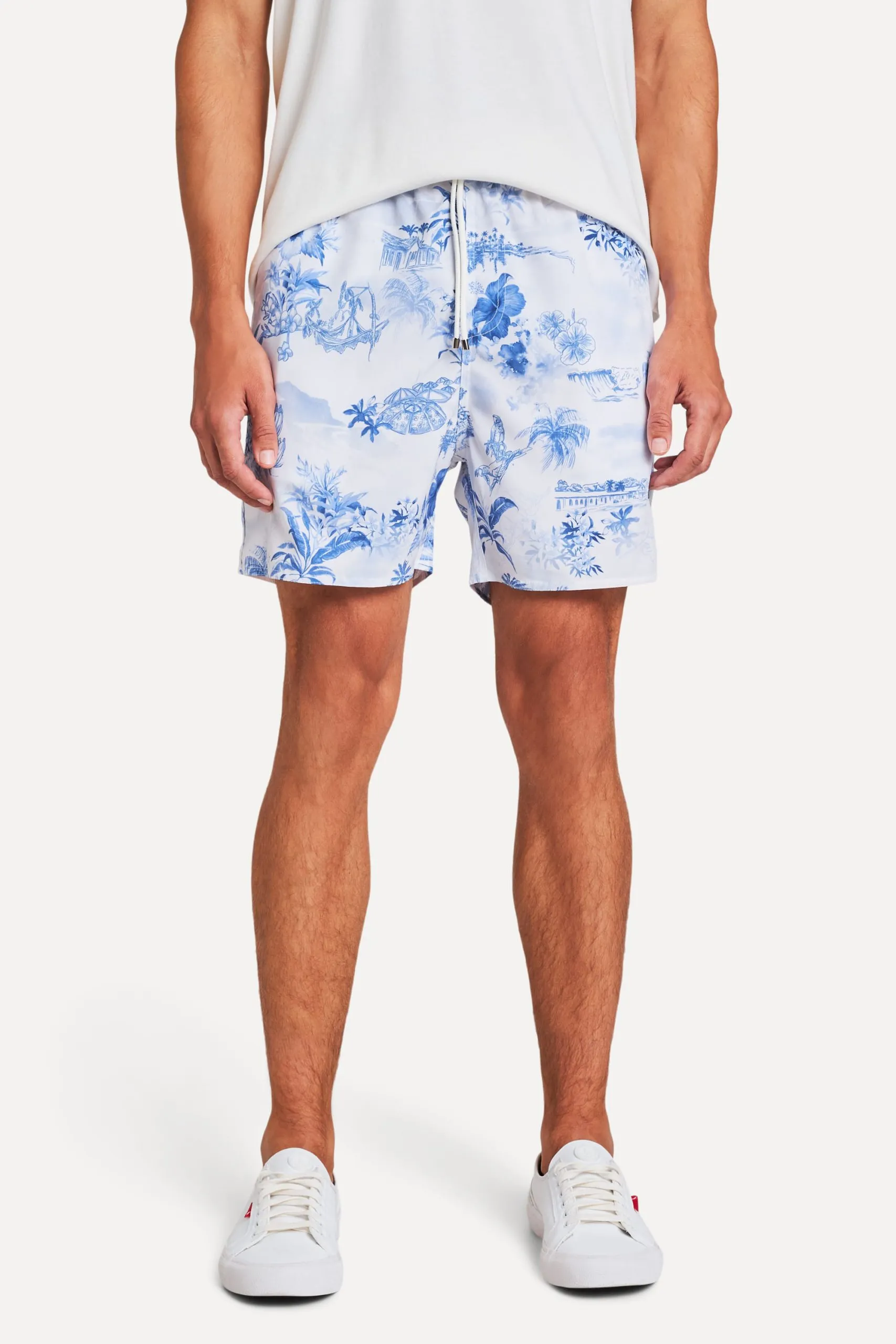 SHORT DE PRAIA ESTAMPADO BAHIA BONITA