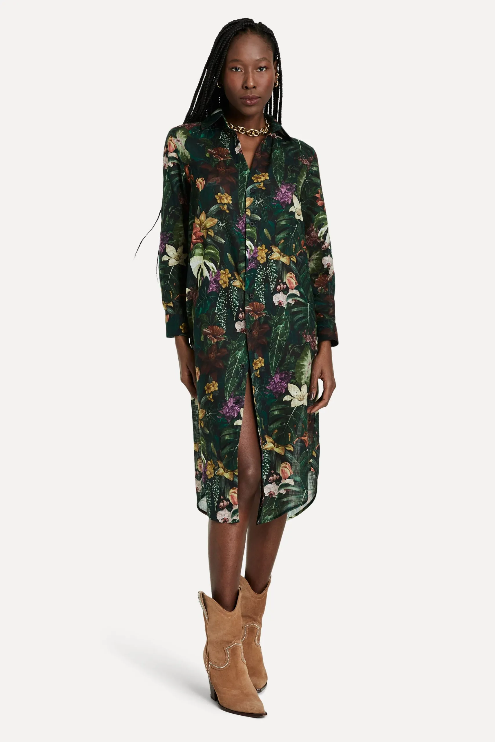 VESTIDO CHEMISE HAME JARDIM BOTANICO