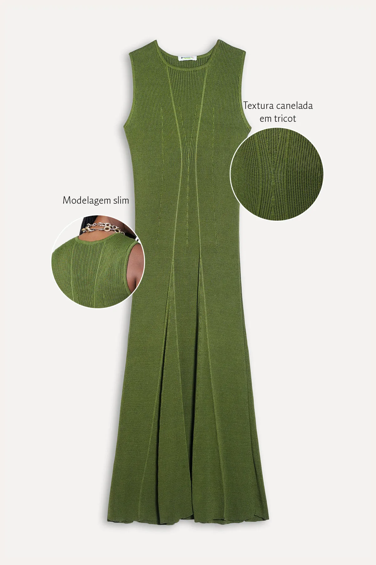 VESTIDO TRICOT MIDI RAYON