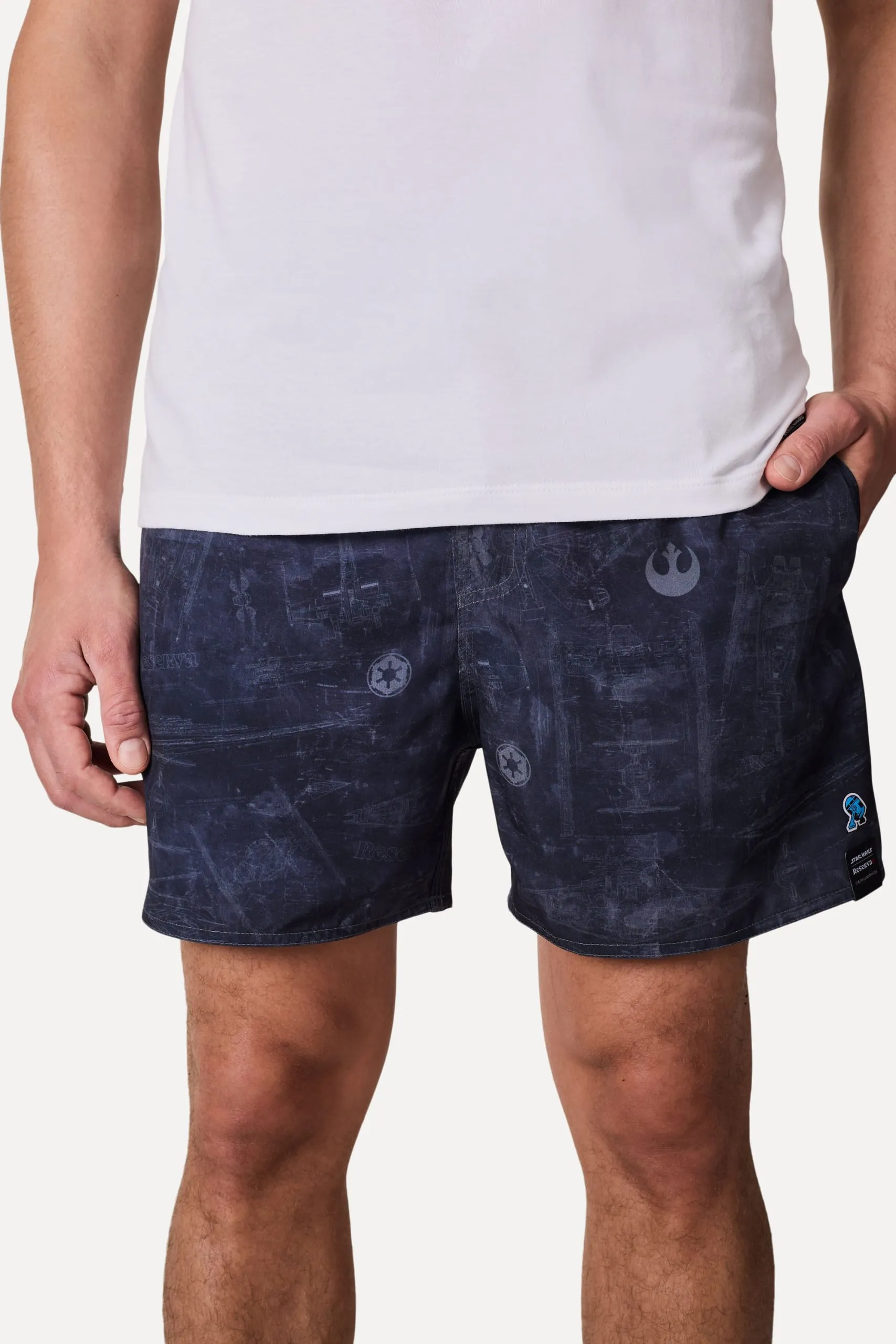 SHORT PRAIA ESTAMPADO NAVES