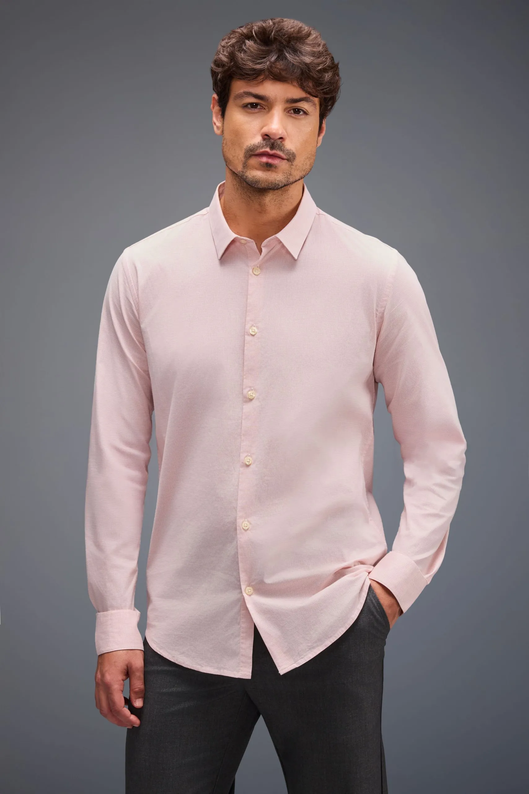 CAMISA ML ENXUTO MICRO VICHY