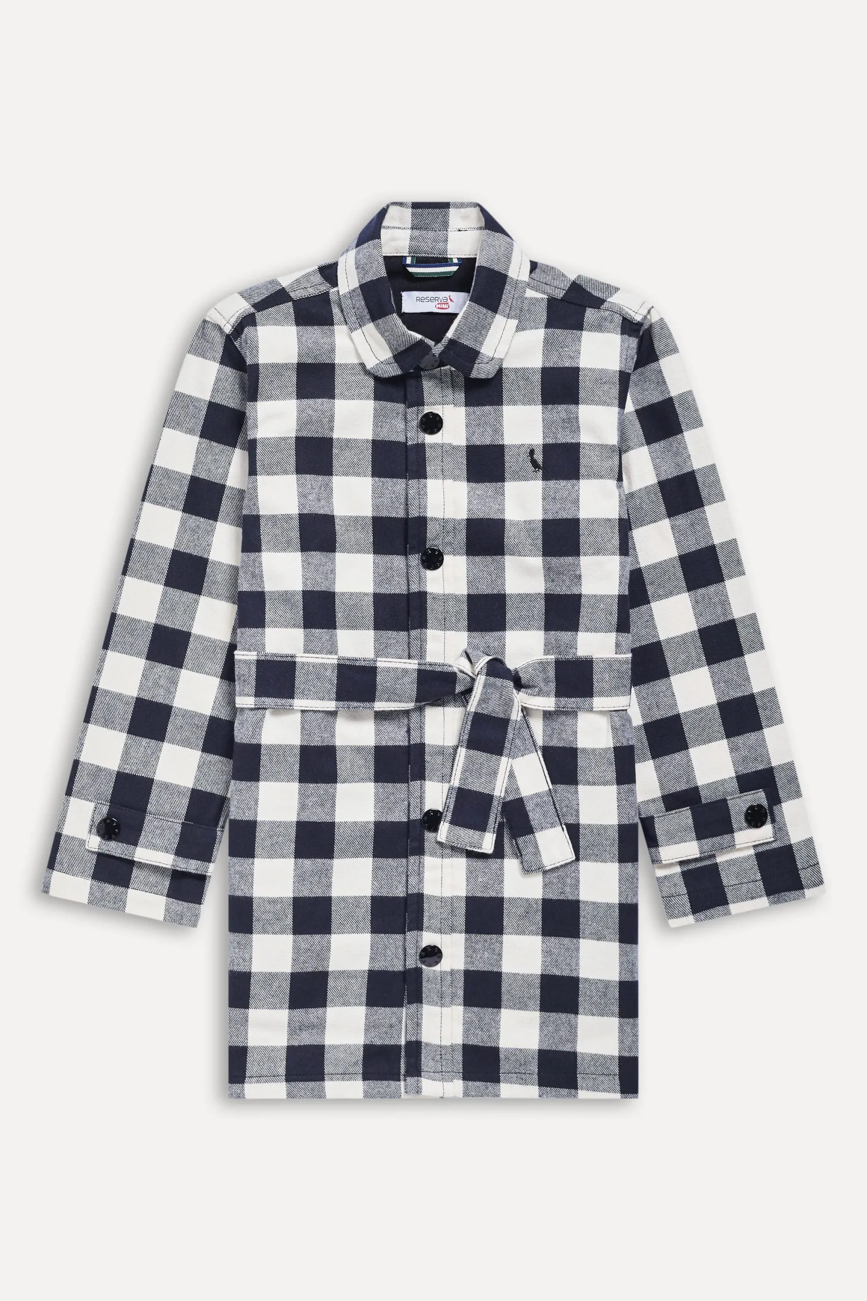 TRENCH COAT MENINA XADREZ GRID