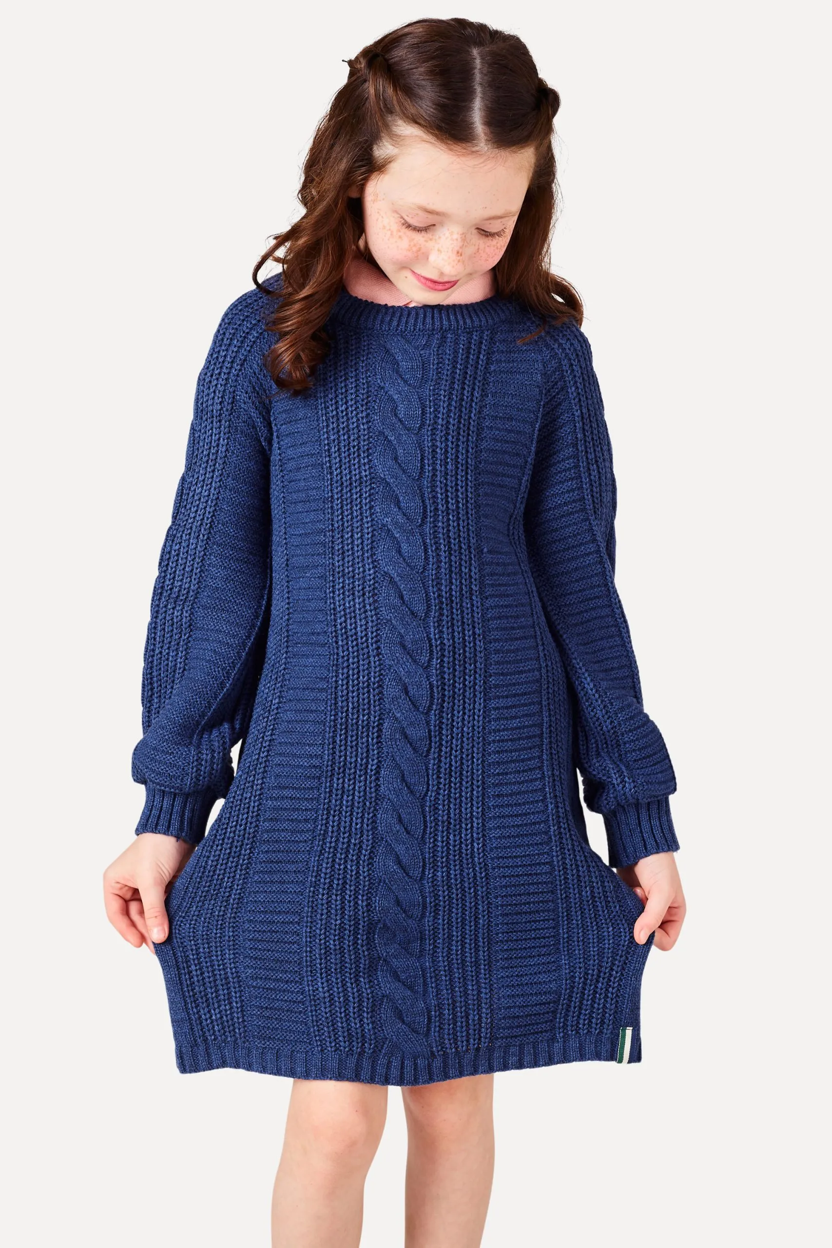 VESTIDO MENINA TRICOT TRANCAS