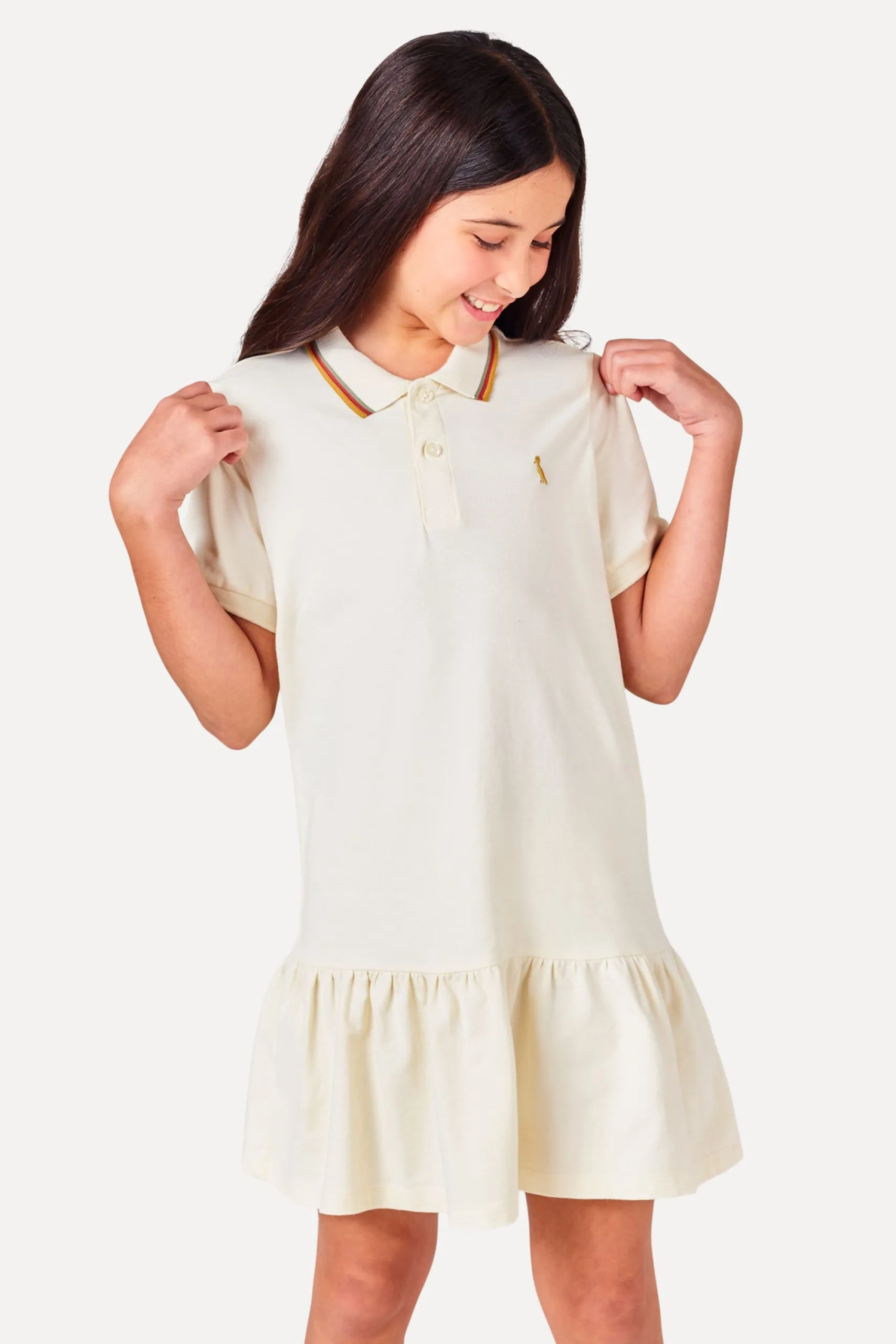 VESTIDO POLO MC MENINA 3 FRISOS