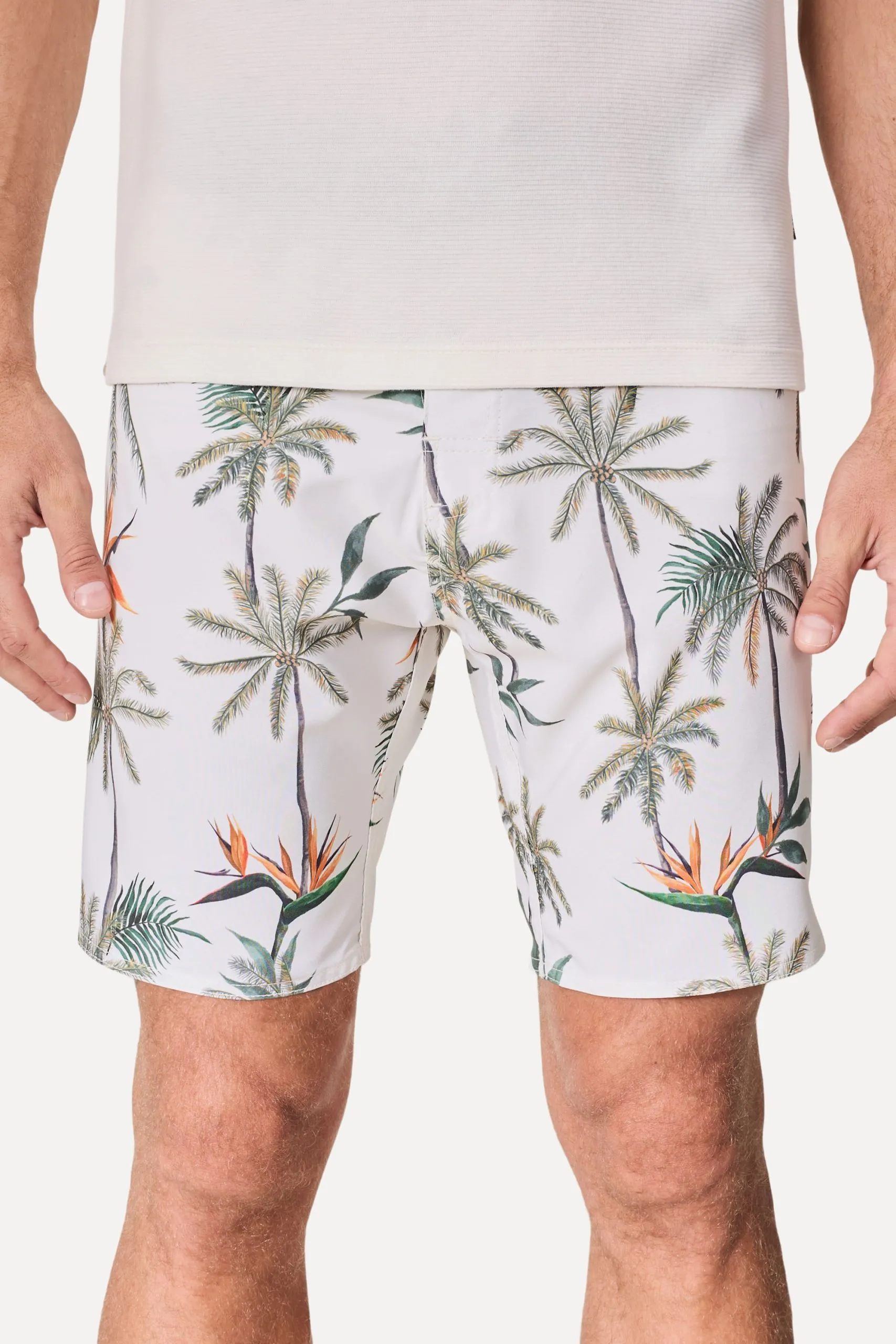 BERMUDA DE PRAIA ESTAMPA TROPICAL PALMS